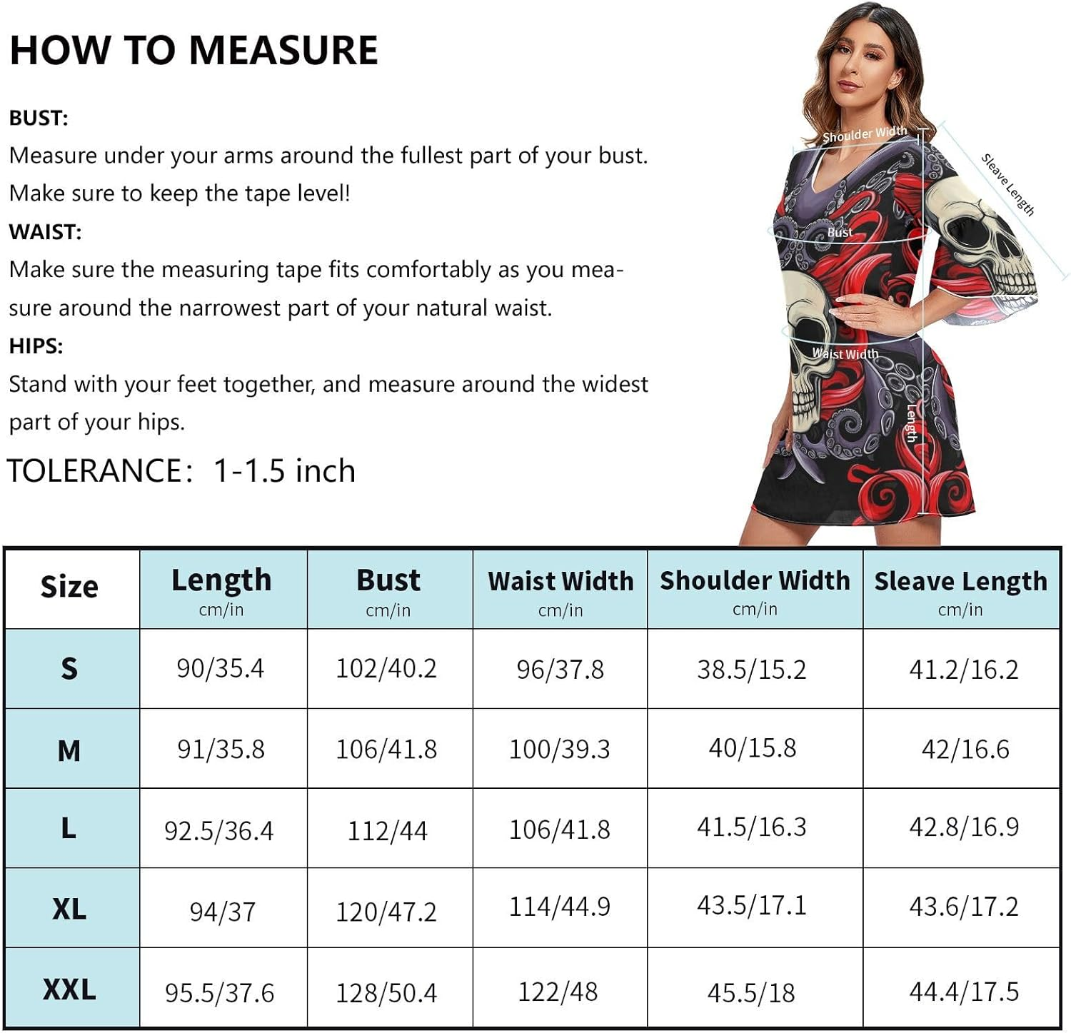Funny Skull Red Purple Western a Line Dress Printed Line Maternity Dress S-XXL image number 2
