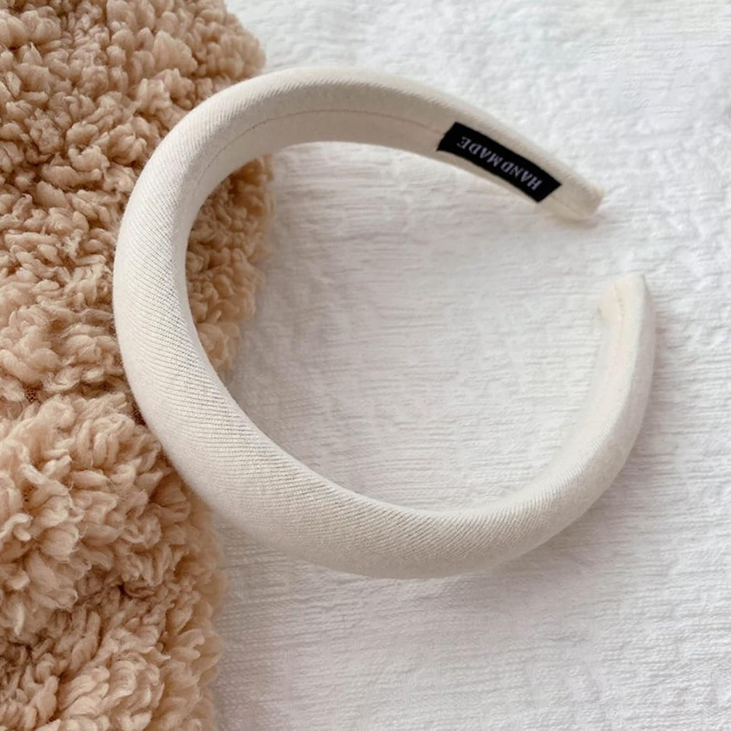 Aoozleny 6 Pcs Knotted Wide Headbands for Fashion Women Girls Cute, Non-Slip Solid Color Hair Bands Hair Hoops Hair Accessories for Daily Festival Gifts (Plush Style)