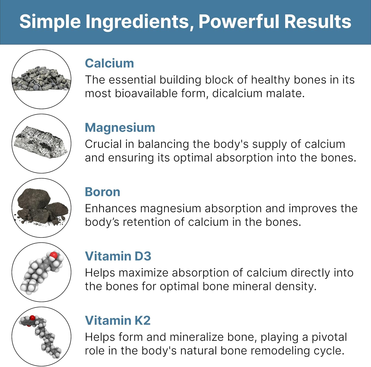 Natural Bone Support Supplement - Non-Gmo, Gluten-Free image number 1