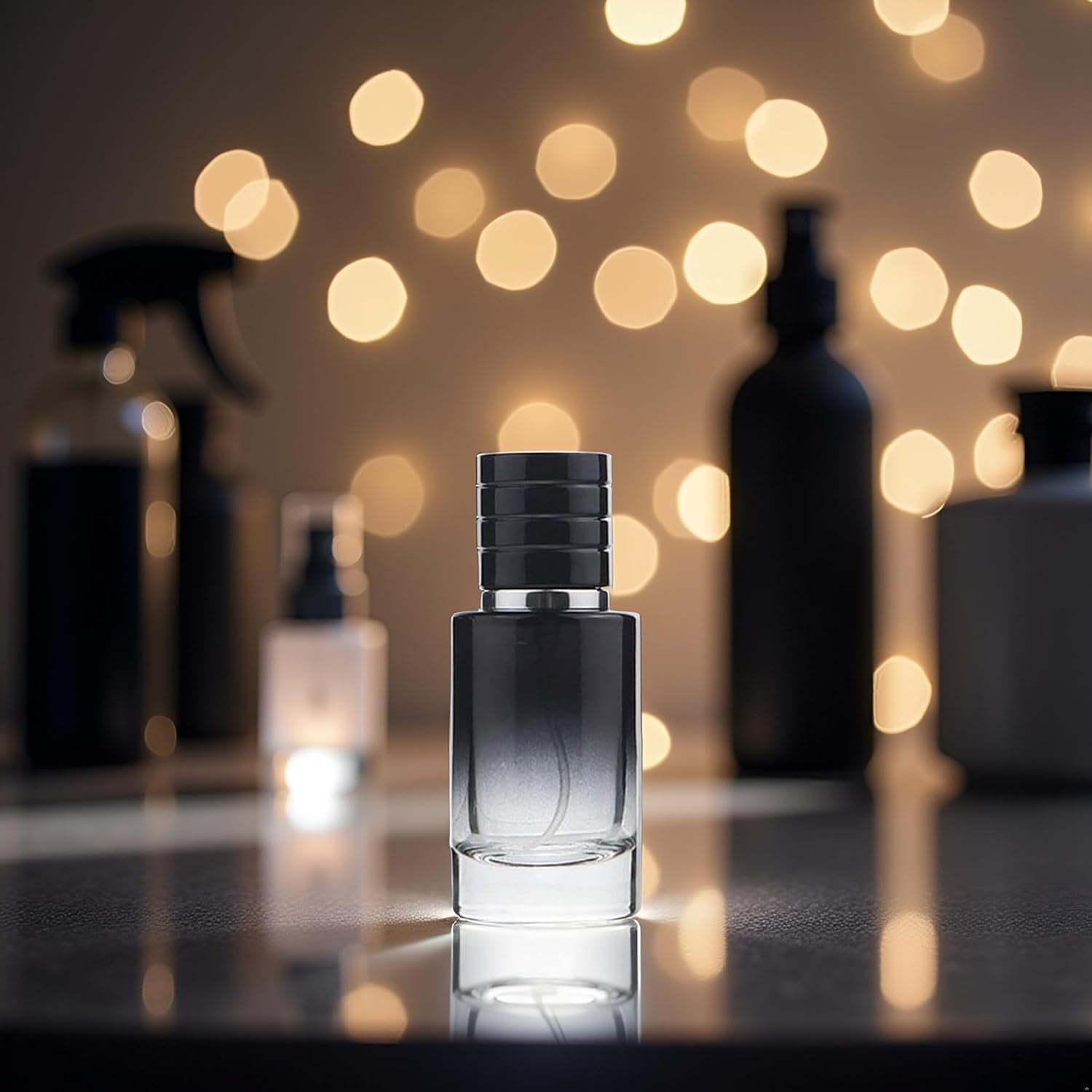 Pchnfei Black 30Ml Perfume Atomizer Portable High-Grade Glass Spray Refillable Small Bottle Travel Cosmetics Outdoor Dispensing Mini Spray Bottle,Refillables Cosmetic Refillable Containers image number 3