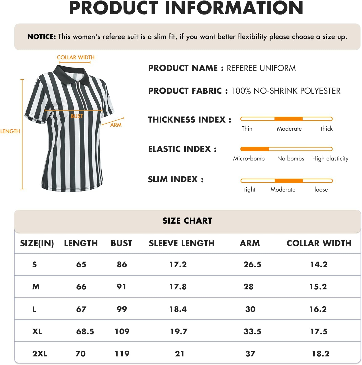 Women'S Referee Shirt Official Black and White Stripe Ref Umpire Jersey for Basketball Football Halloween Costume image number 5