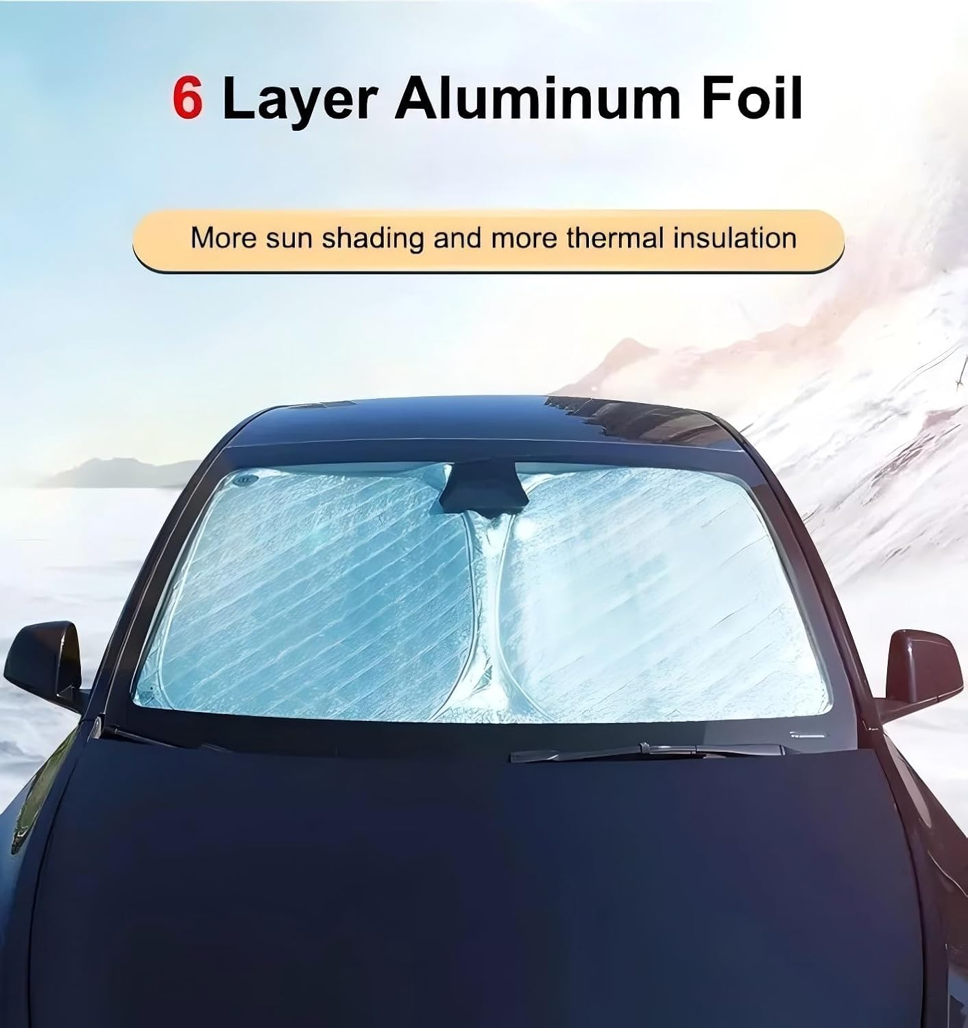 OTTO SHADES 6 Layers Thick Windscreen Sunshade for Subaru WRX 2021-2025 Certified Foldable Windshield Sun Visor Proven to Block 99% UV Rays Heat Shield Cover Keeps Car Cool image number 1