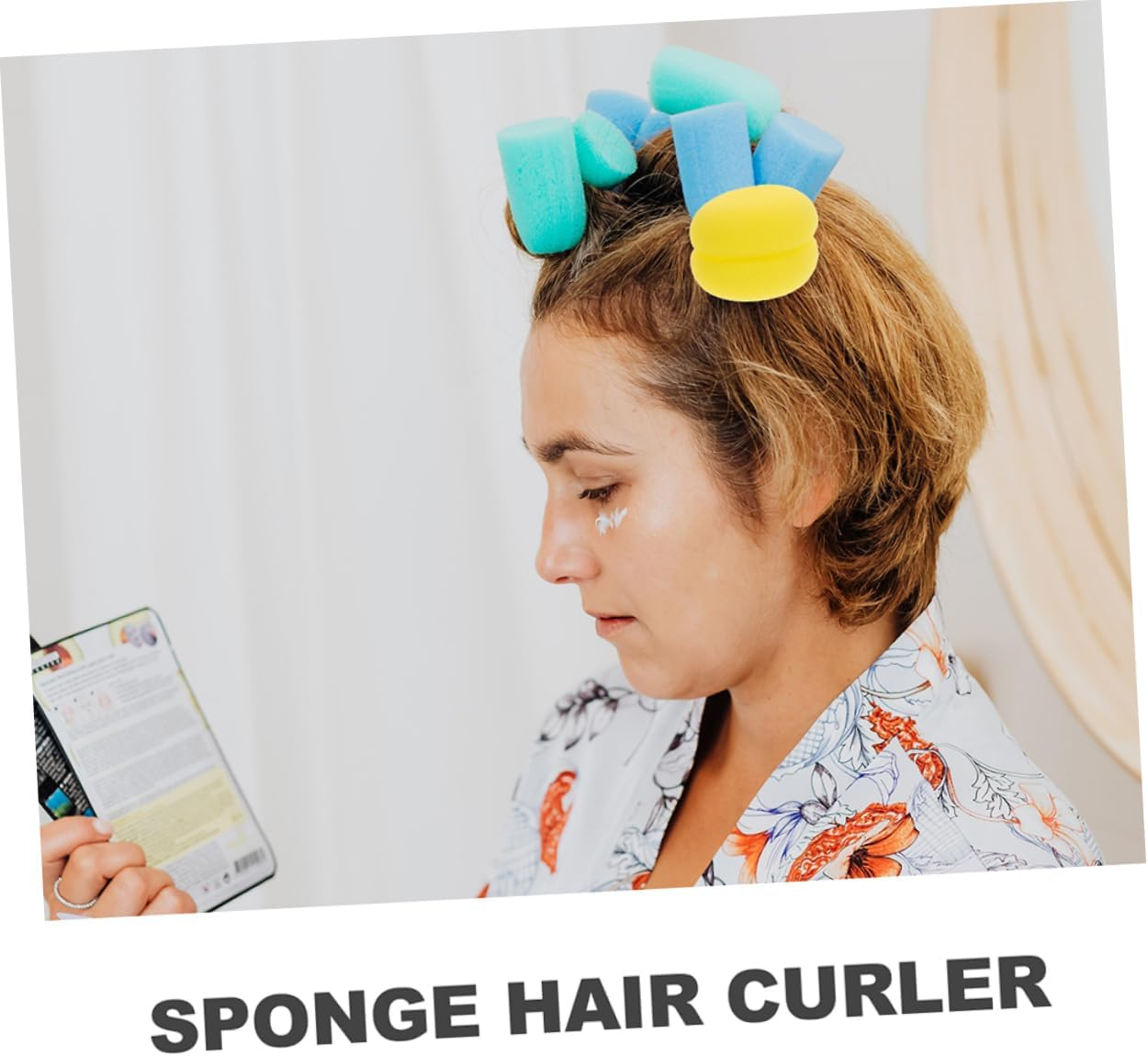 Mikinona 24Pcs Sponge Hair Curlers Balls Lightweight Hair Rollers for Natural Curling Soft Strawberry Rollers Suitable for Bangs Easy DIY Styling Tools for Women image number 4