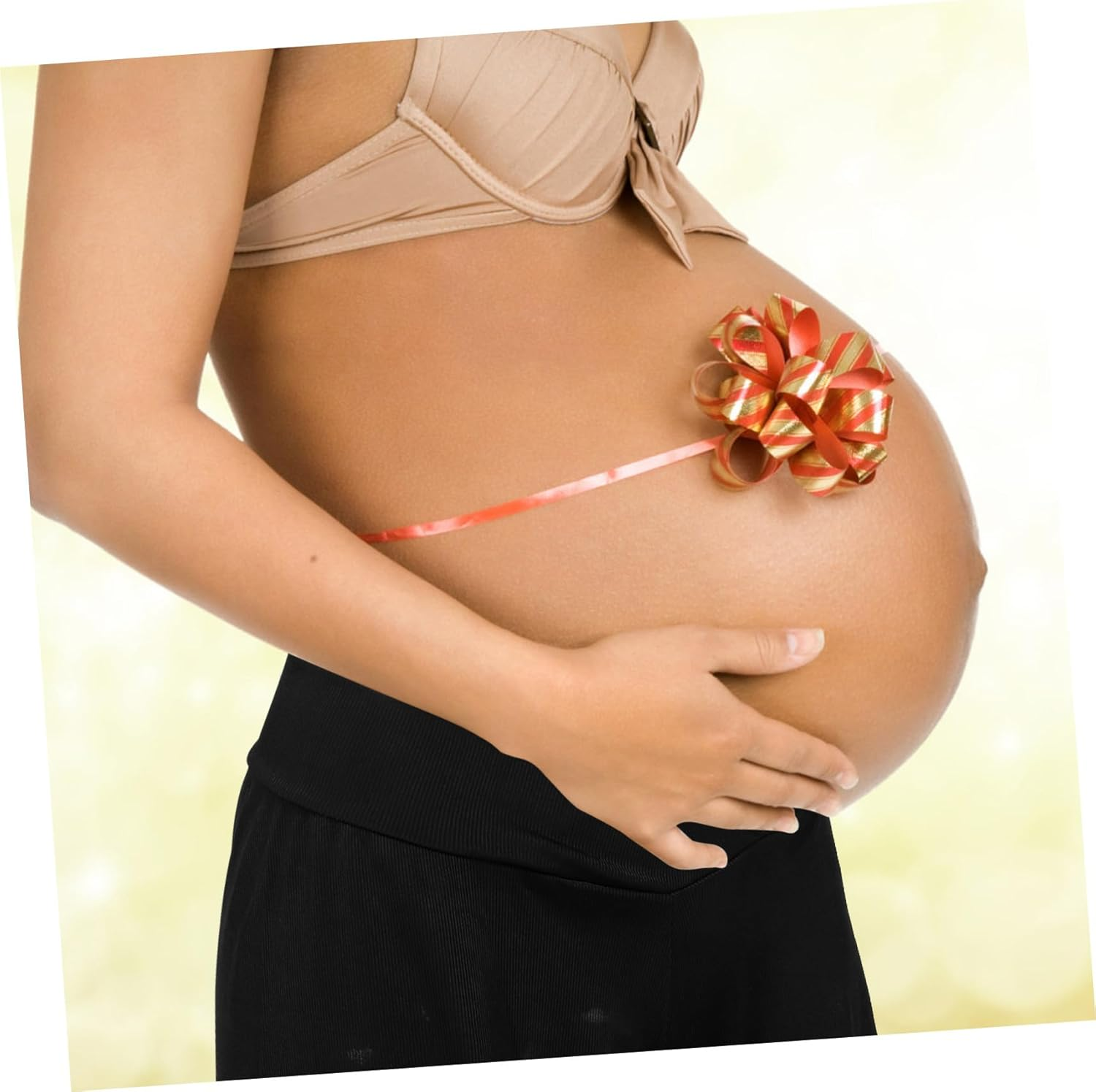 Beavorty Loose Maternity Shorts for Women High Waist Lightweight Breathable Pregnancy and Postpartum Lounge Shorts over Belly Safety Exposure Design Black image number 5