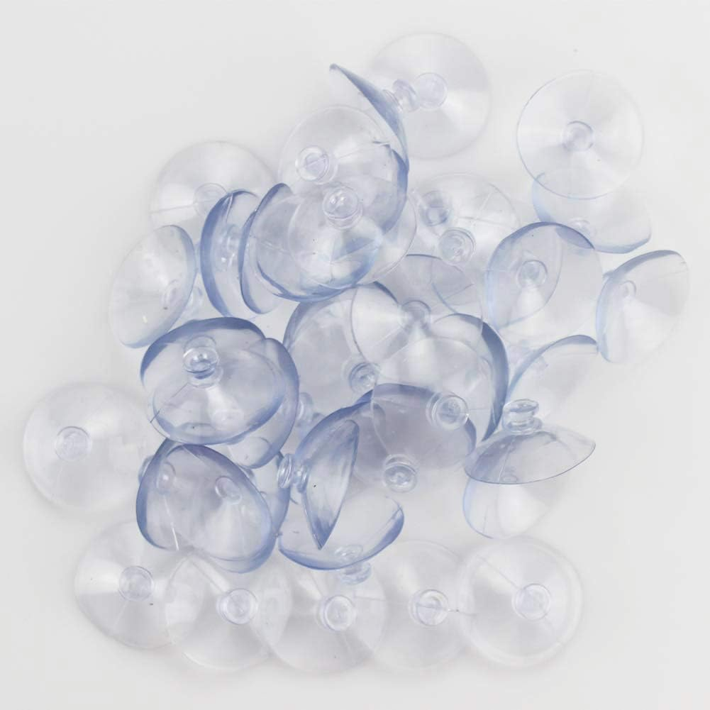 Clear Suction Cups, 50 Pieces 30 Mm Mushroom Head PVC Plastic Suction Cup/Suckers Plain without Hooks image number 4