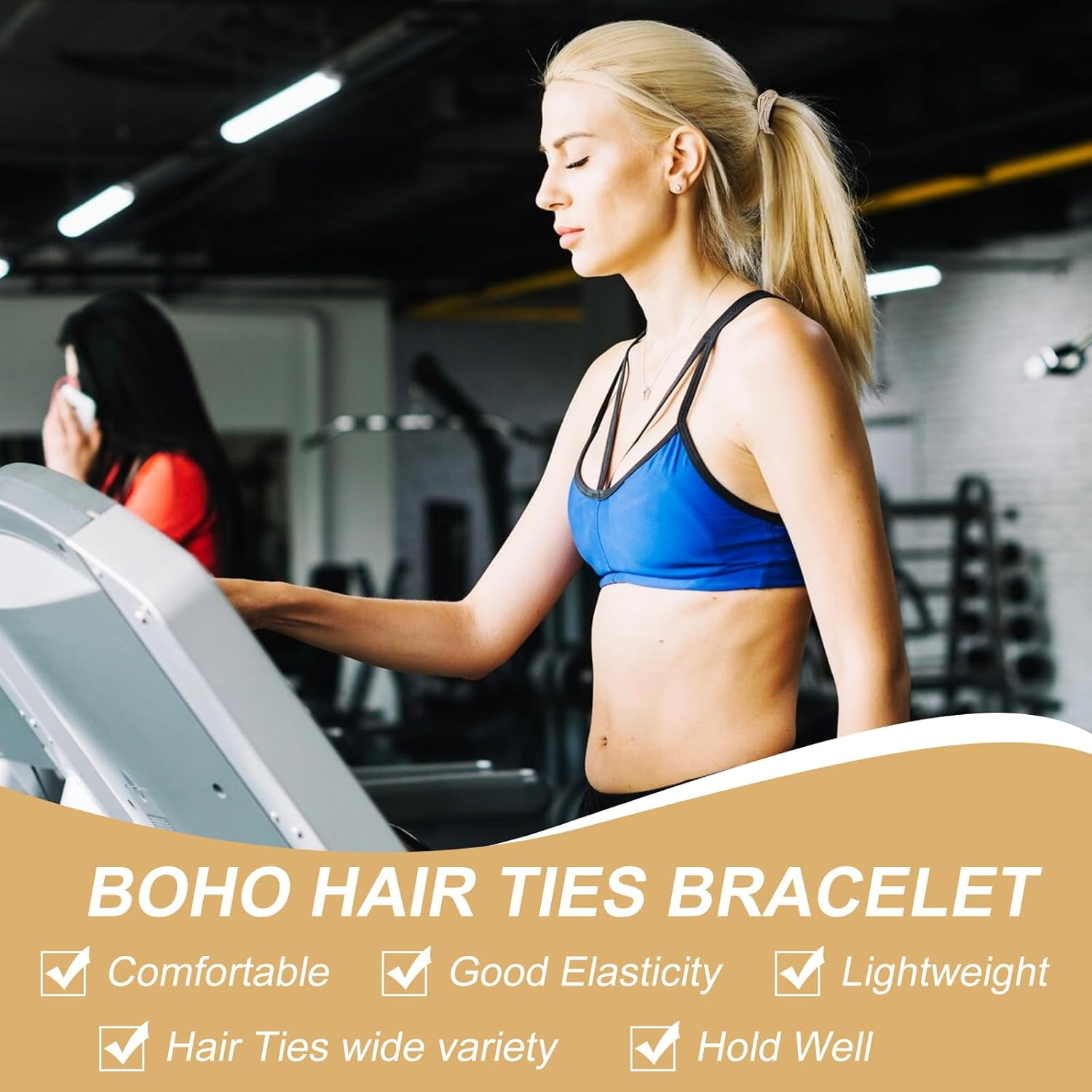 Prasacco Pack of 10 Women'S Hair Scrunchies, Hair Scrunchie Bracelets for Women, Elastic Braided Hair Bobbles for Girls, Boho Hair Bobbles, Braided Ponytail with Pearls, Ponytail for Long Hair image number 6