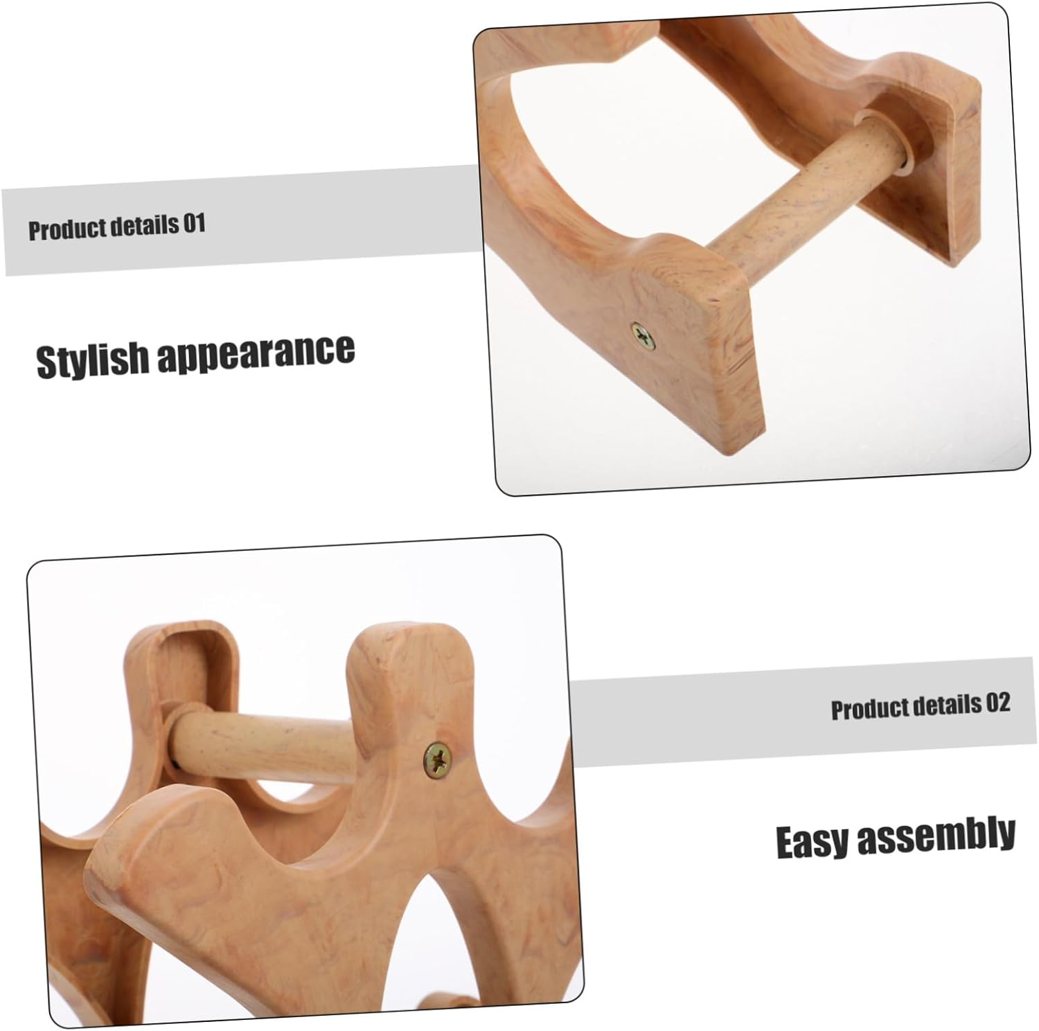 HONITANO Dumbbell Rack Stand Wall-Mount Weight Holder Bracket for Home Storage for Various Dumbbell Easy Assembly and Portable Fitness Equipment Organizer in Khaki image number 1