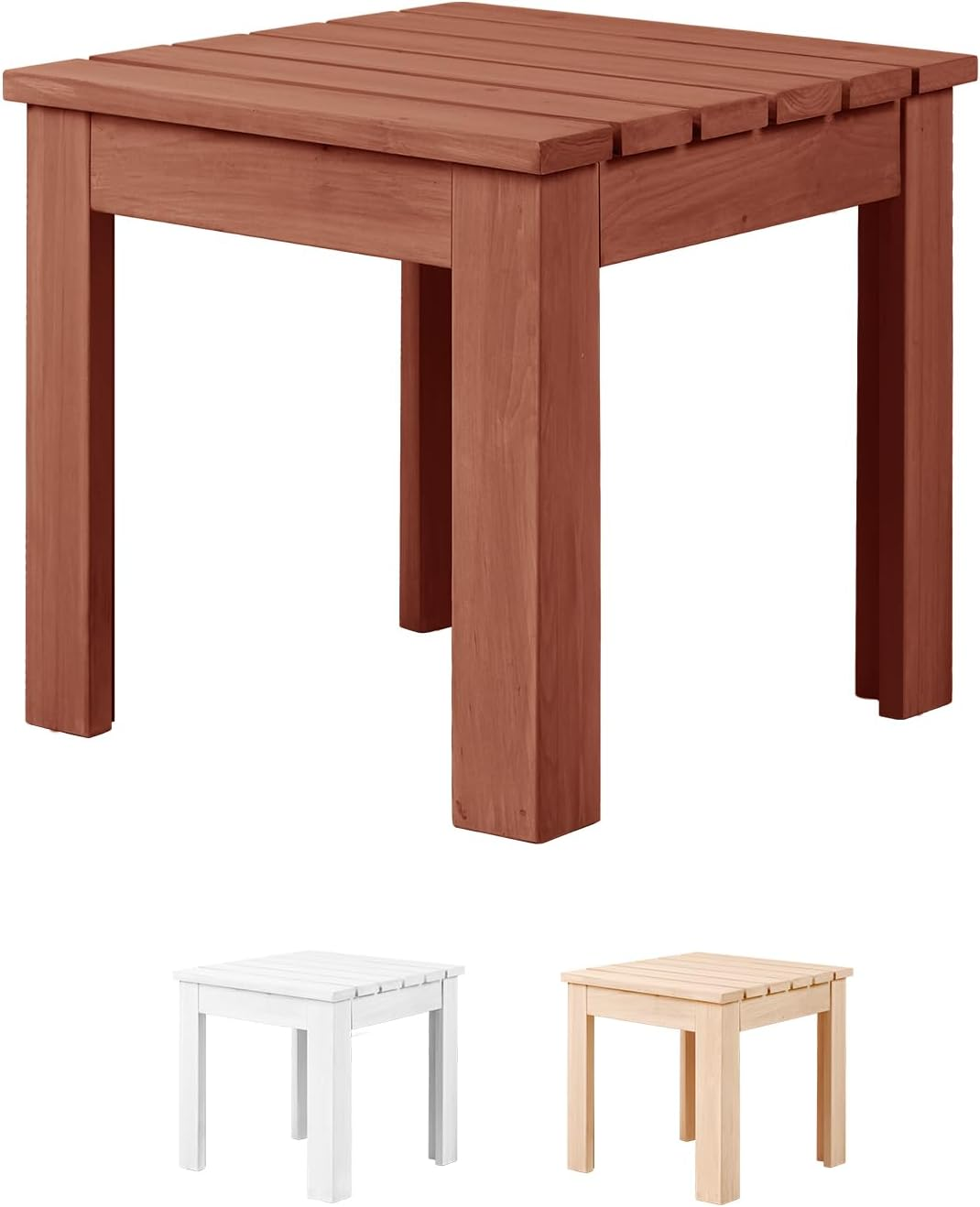 ALFORDSON Outdoor Wooden Side Desk for Adirondack Chair Bench, Durable Fir Wood Coffee Table for Patio Garden Porch Beach Armchair Lounge Seater, Lawn Furniture Tabletop, Wood