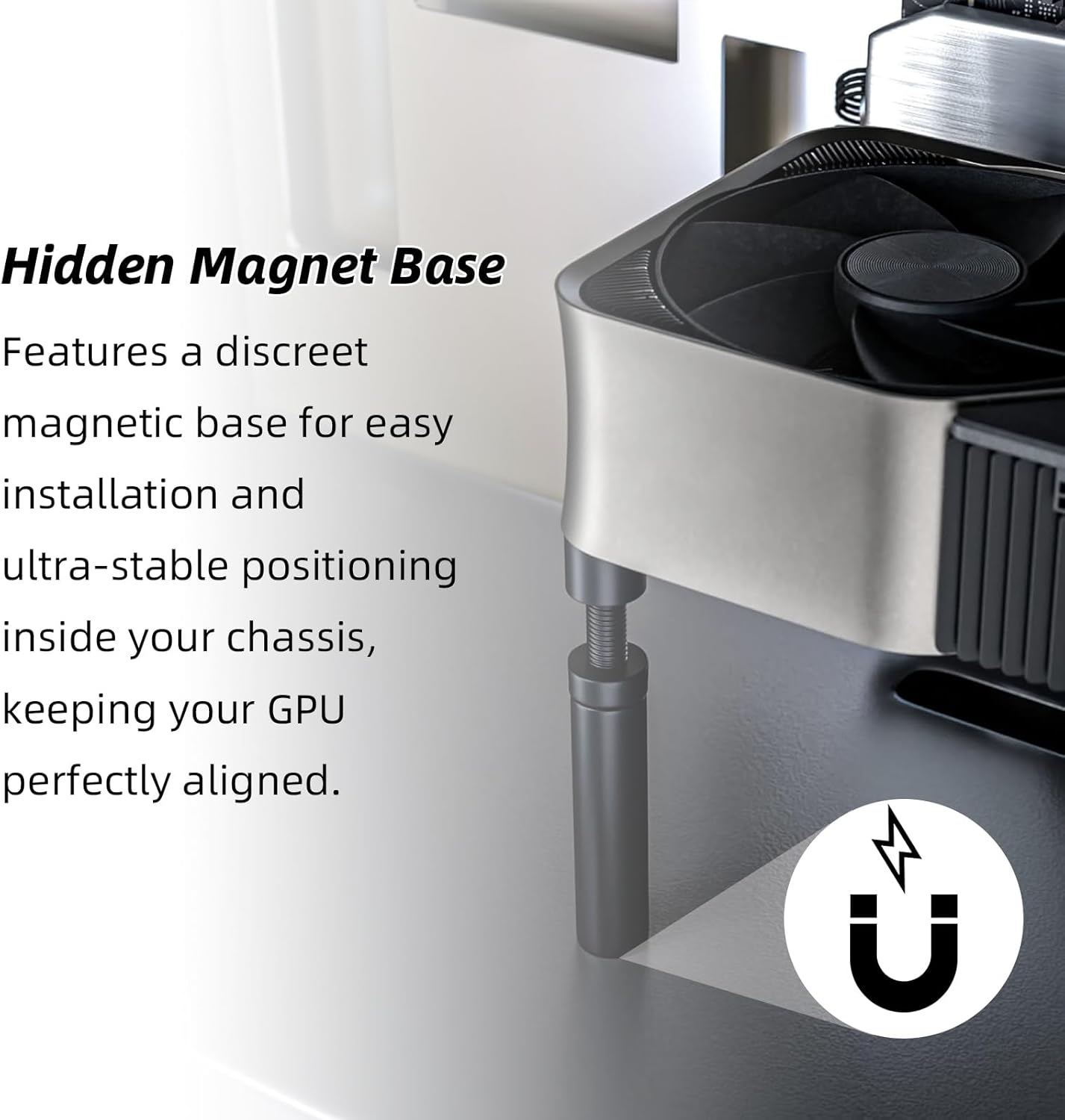 Luojinluoda Graphics Card GPU Brace Support, Adjustable GPU Sag Bracket, Universal GPU Stand, Anti-Sag Video Card Bracket, GPU Support Bracket for Computer Components (L, 74-120Mm) image number 6