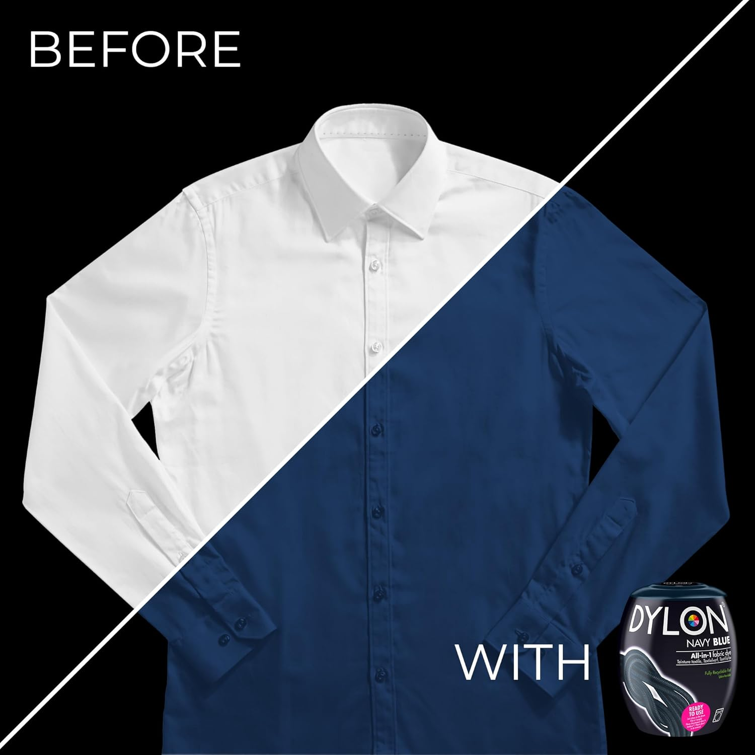 Dylon Machine Dye Pod - Navy Blue, 350G image number 3