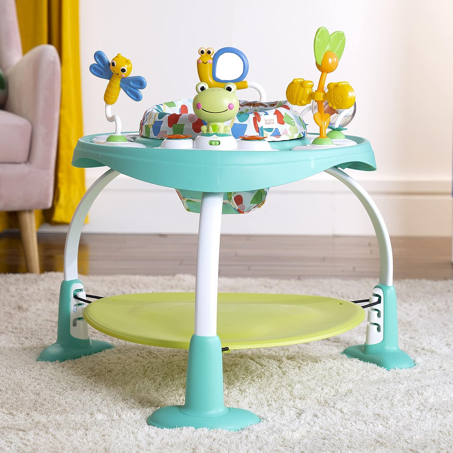 Bright Starts Bounce Bounce Baby 2-In-1 Activity Center Jumper & Table - Playful Pond (Green), 6 Months+ image number 3