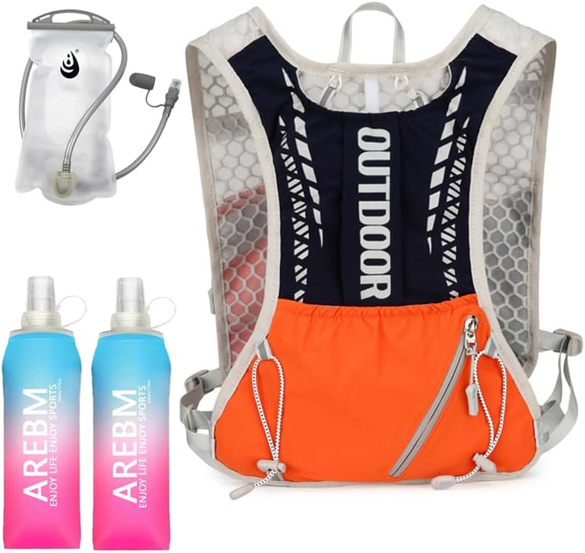Outdoor Hydration Vest, Water Flow Backpack (Including 1.5L Water Bag and 2 500Ml Soft Water Bottles), Suitable for Off-Road, Cycling, Jogging, Fitness, Travel, Mountaineering, Sports Equipment image number 1