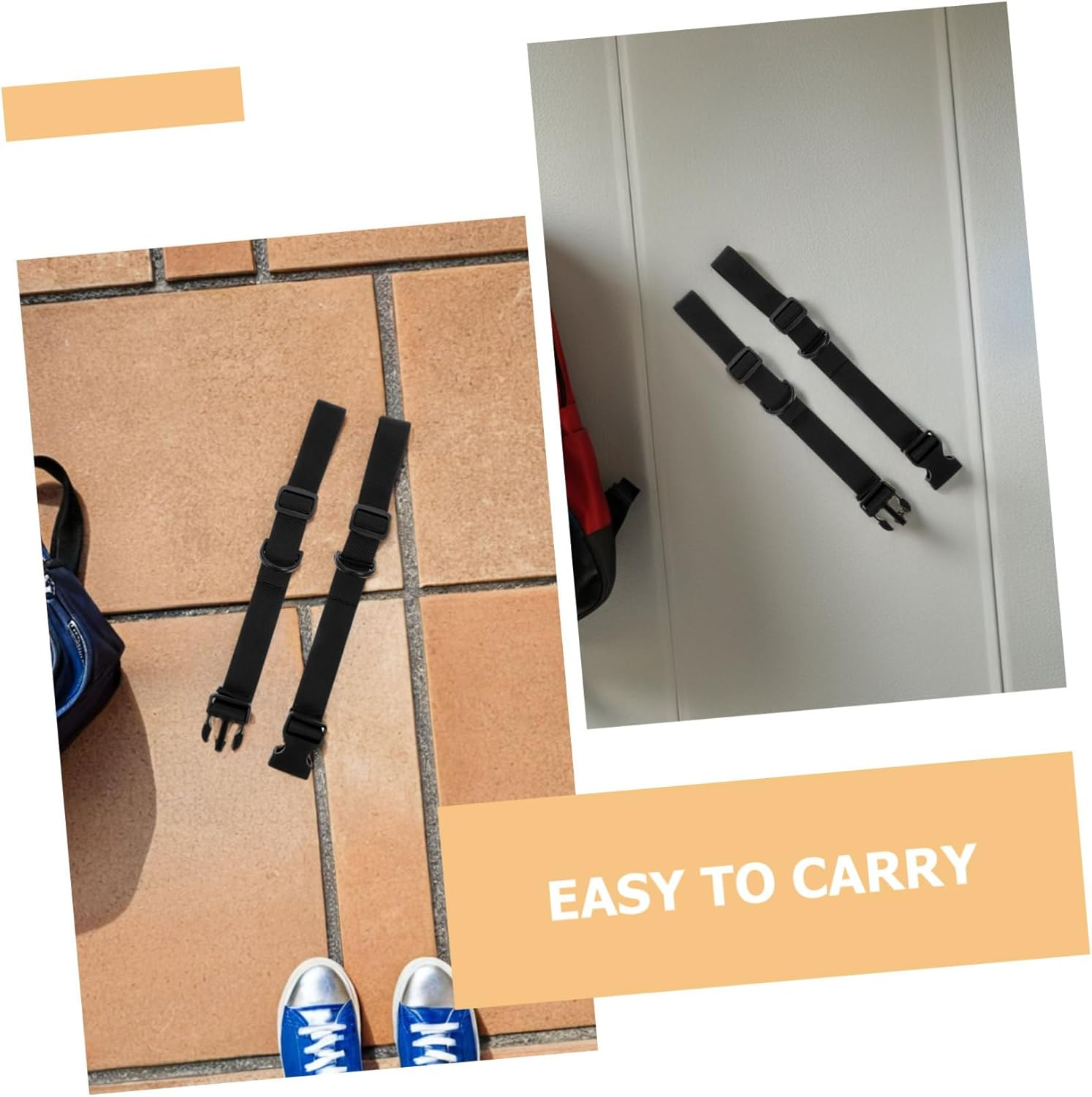 BEBEMOKO 5Pcs Heavy Duty Adjustable Luggage Straps for Suitcases Backpacks Yoga Mats Buckle Fasteners for Secure Travel and Outdoor Gear Binding