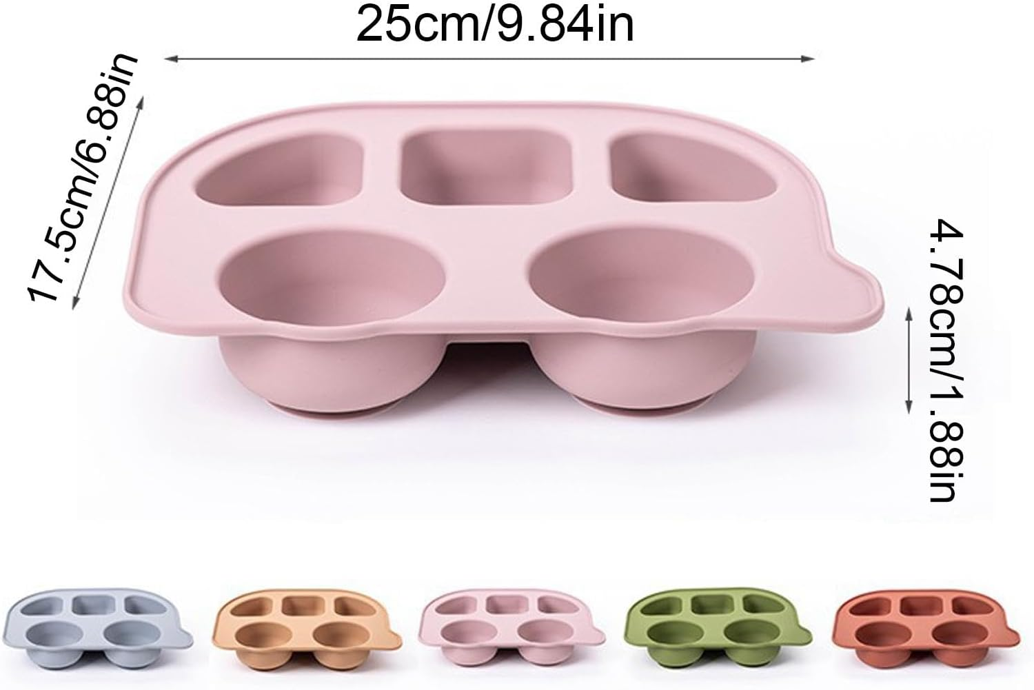 Silicone Pet Feeder | Pet Feeding Dividing Tray - Silicone Dog Bowl Dividing Tray, Pet Food Dividing Tray Anti-Scald, Anti-Slip, Divided Silicone for Pet, Cat image number 1