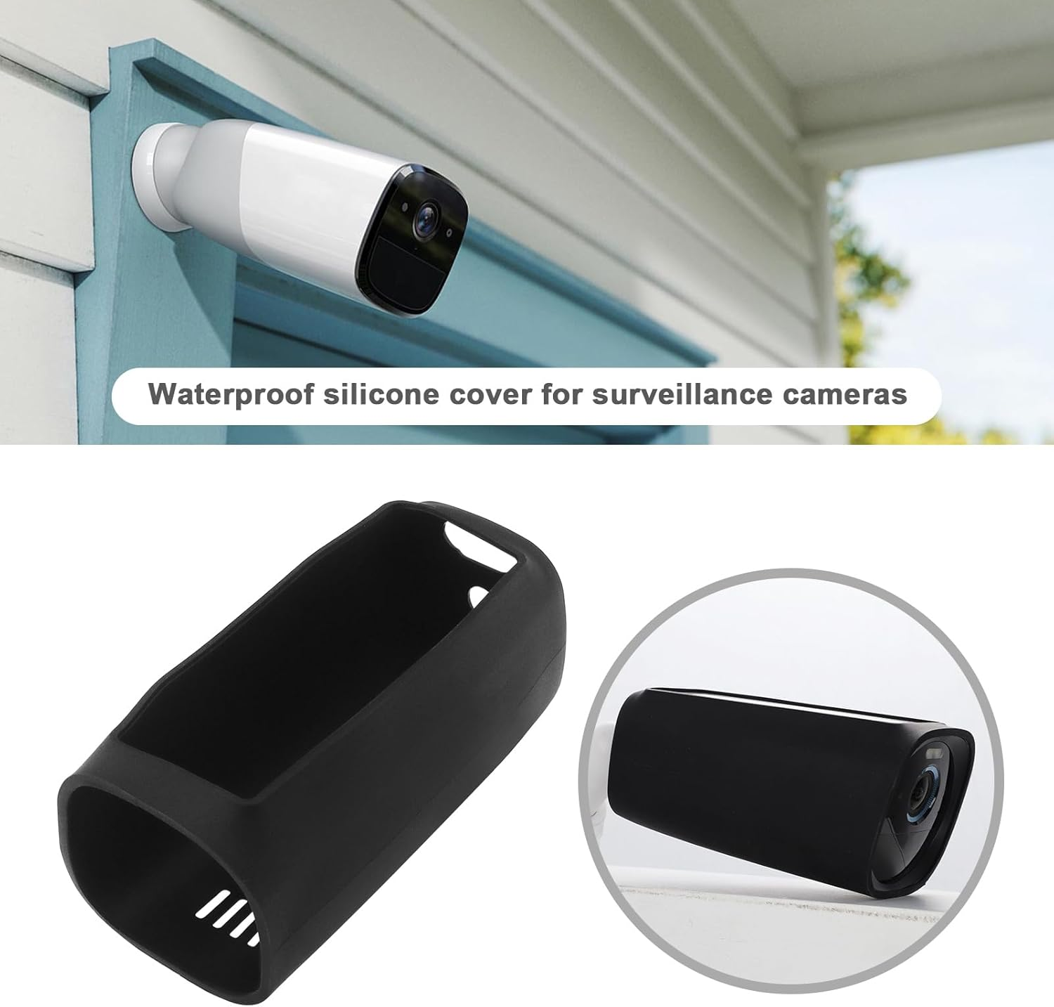 2Pcs Surveillance Camera Silicone Case Waterproof Silicone Cover Compatible with Eufycam 3 S330 image number 5
