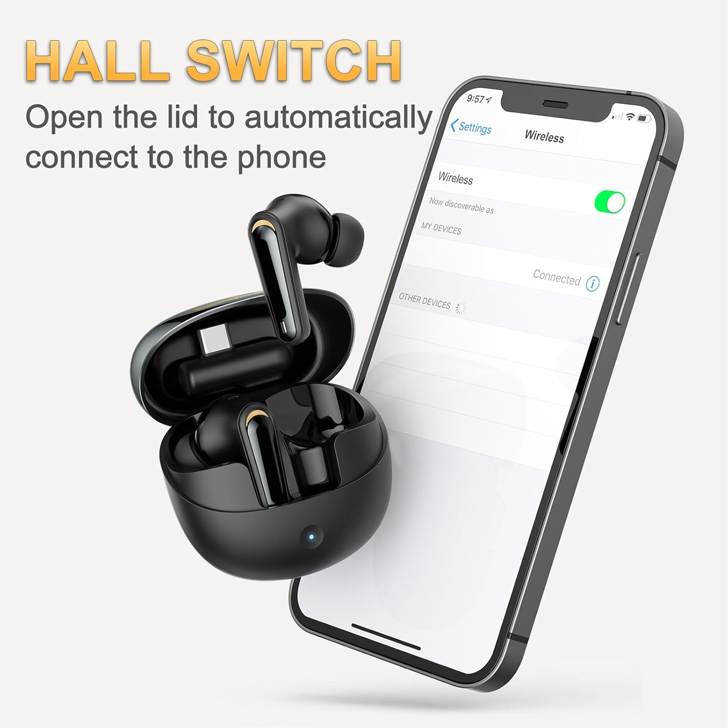 Plyisty Wireless Gaming Earbuds with ENC Mic, 2.4G Wireless/Bluetooth 5.4 Dual Mode Headphone, Low Latency, 3D Sound, for Phone, Laptop, Steam Deck, VR, PC (Black) - White image number 6