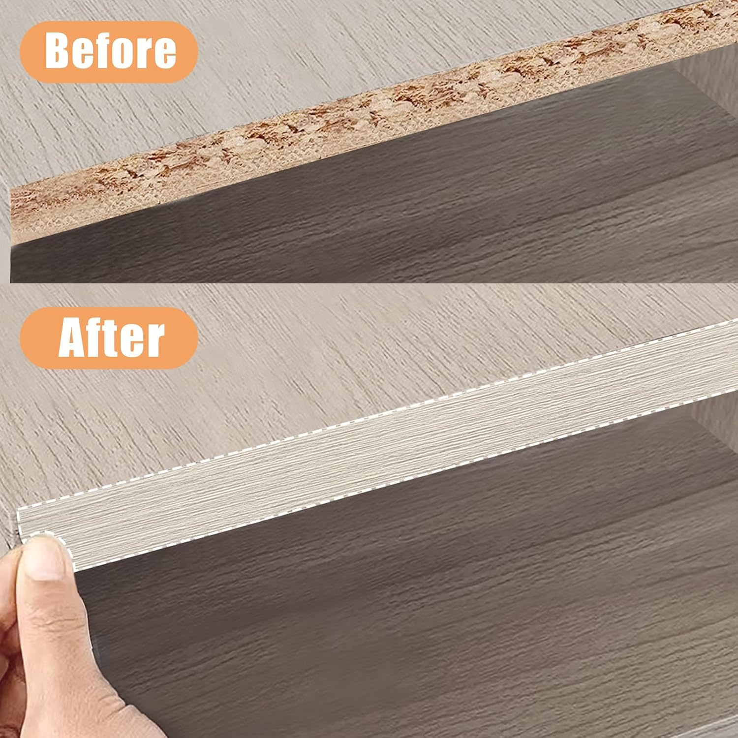 Edging Tape,Veneer Furniture Edging Strip,Self-Adhesive Edge Banding,Wood Veneer Trim for Tables,Chairs,Panels Renovation（10Meters #10） image number 4