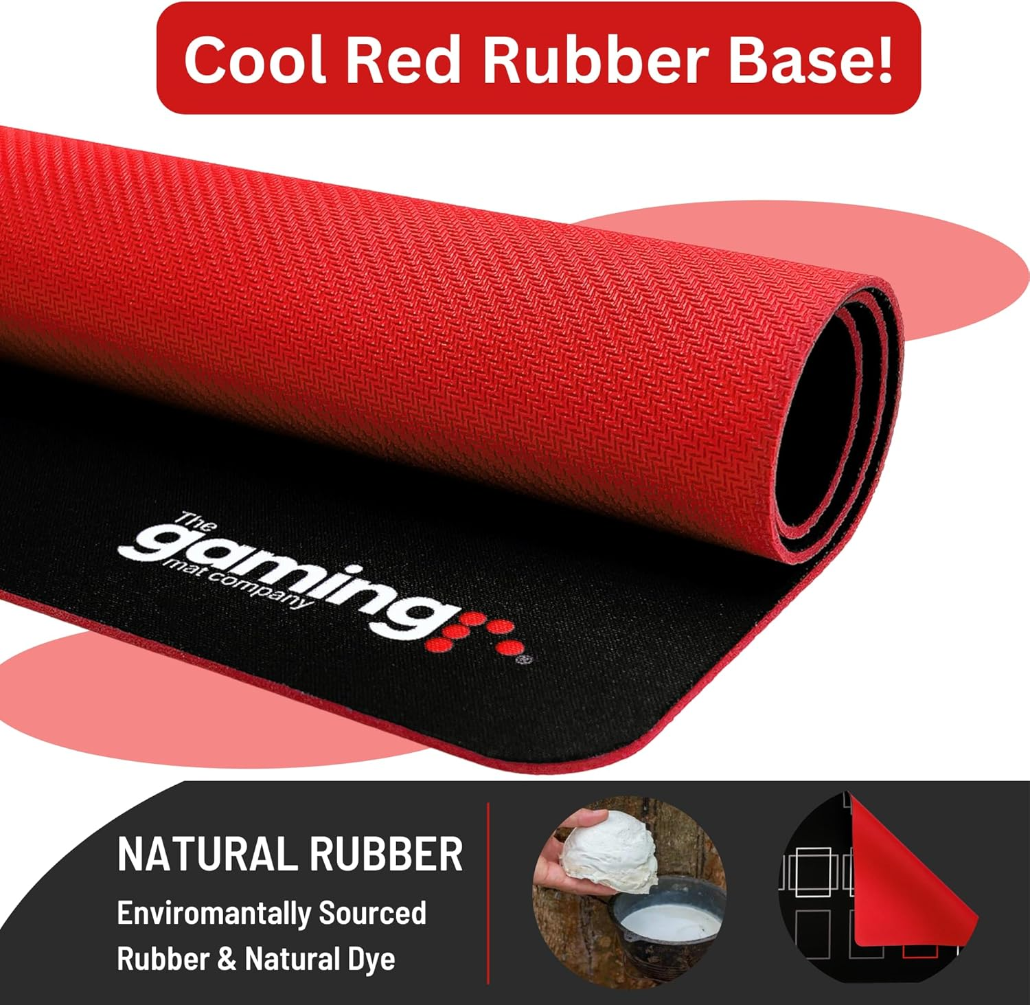 The Gaming Mat Company Single Player Playmat for Yu-Gi-Oh! 28.3" X 14.1" with Deluxe Red Rubber Base - Compatible with Yu-Gi-Oh! TCG Cards - Extra Deck and Banish Zones- Waterproof YGH Card Game Board image number 4