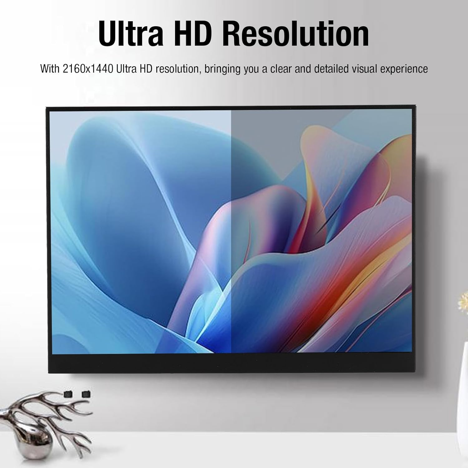 11 Inch Portable Monitor, FHD 2160X1440 USB C Computer Display, HDR IPS Gaming Monitor with Dual Speaker & 3.5Mm Port, External Monitor for Laptop/Pc/Phone/Ios Tablets (Without image number 2