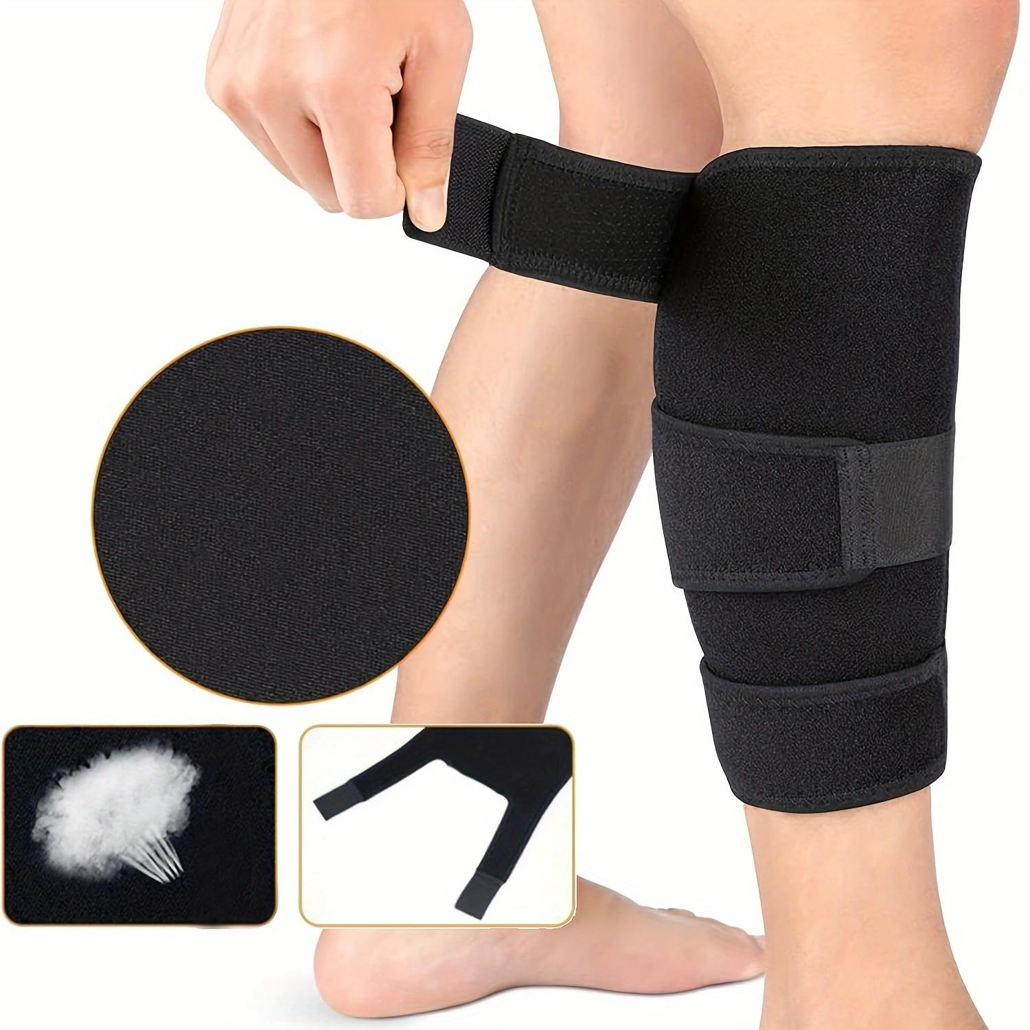 Calf Brace Pain Relief Compression Sport Shin Splint Support Sleeve Leg FAST (Right) image number 3