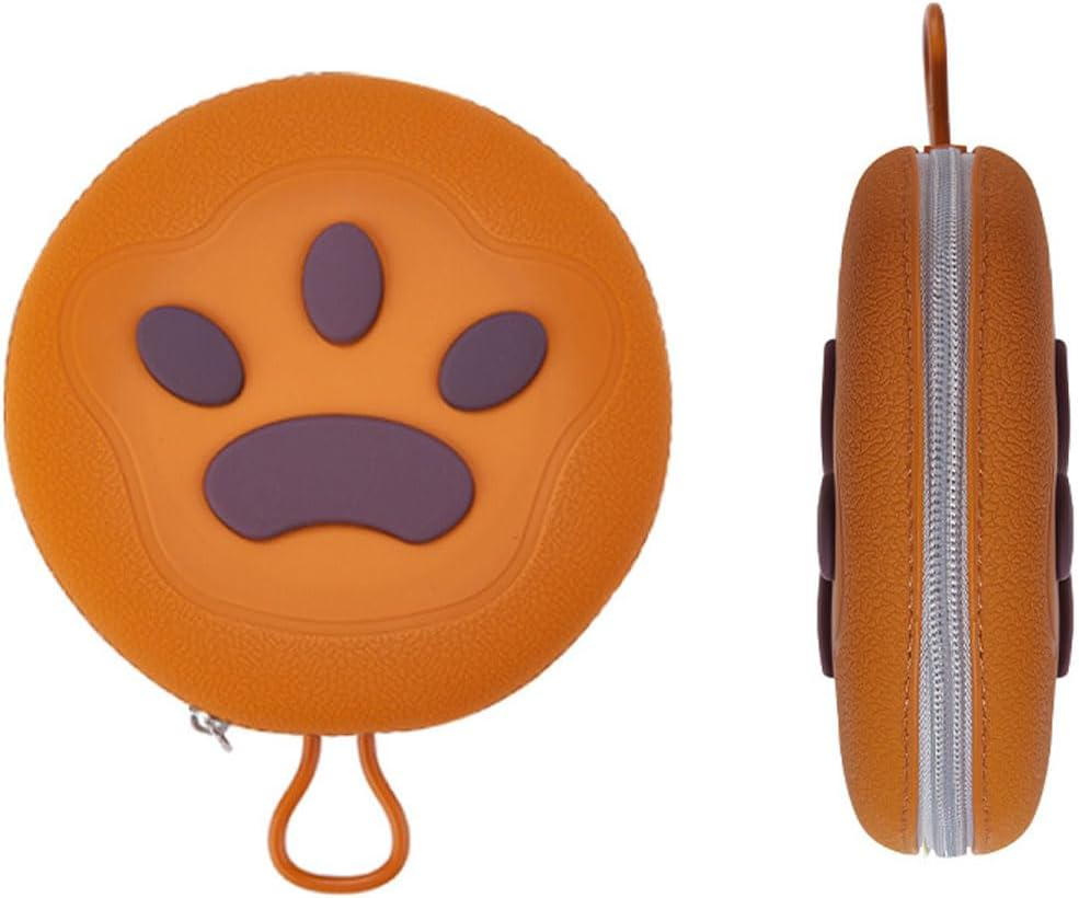 AIMALL Portable Silicone Pet Bowl Double Collapsible Dog Cat Food and Water Feeder, Anti-Knock Travel Feeding Dish with Wall-Hanging Storage, 12.99X5.9In