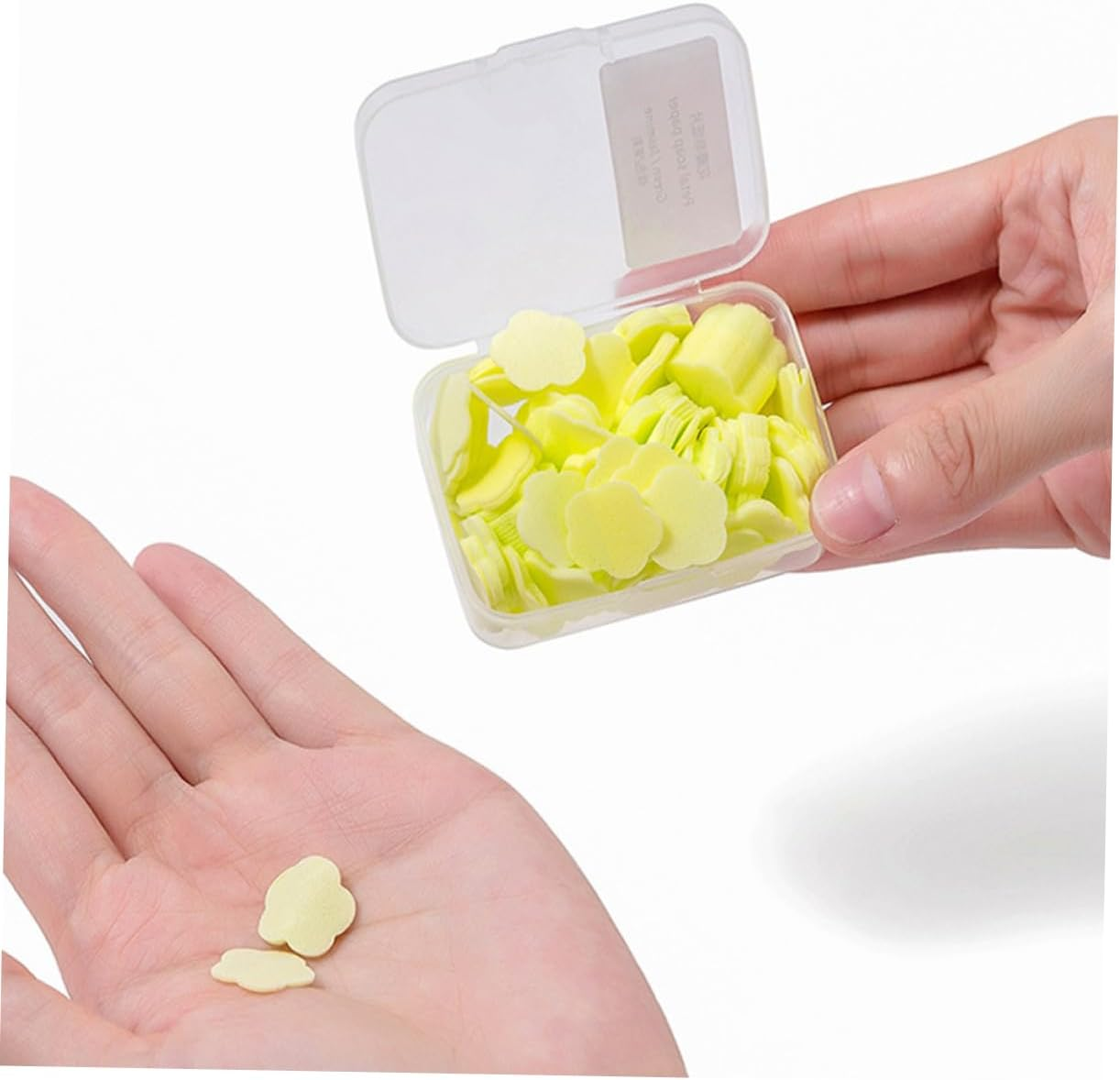 KICHOUSE Travel Soap Sheets Disposable Handwashing Soaps 16 Boxes Lemon Milk Rose Jasmine Scents for Outdoor Travel Hygiene image number 3