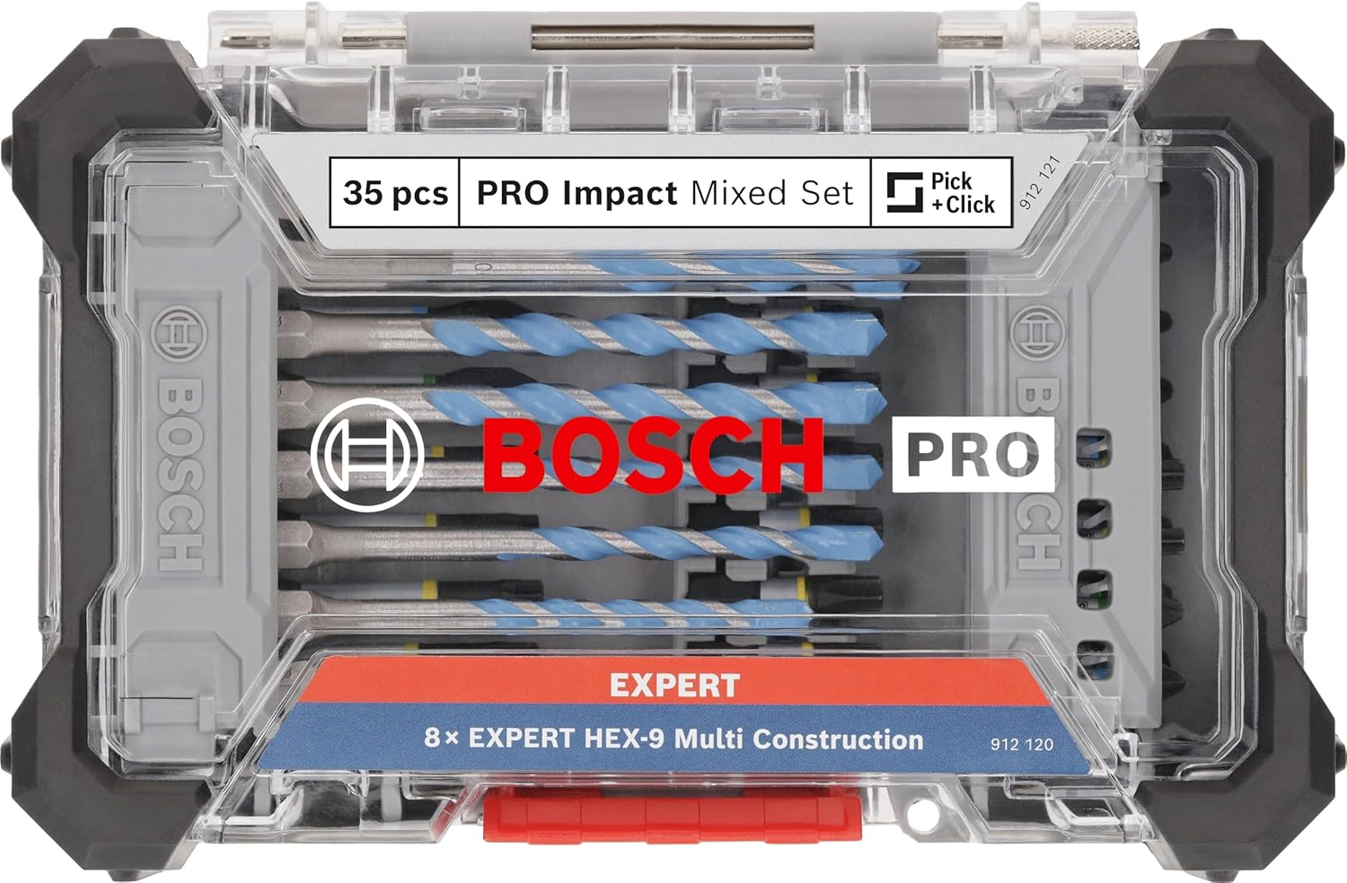 Bosch 35X PRO Impact Mixed Set, 35-Piece (For Concrete, Soft Tiles, 200 X 107 Mm, Professional Accessories Screwdriver, Screwdriver)