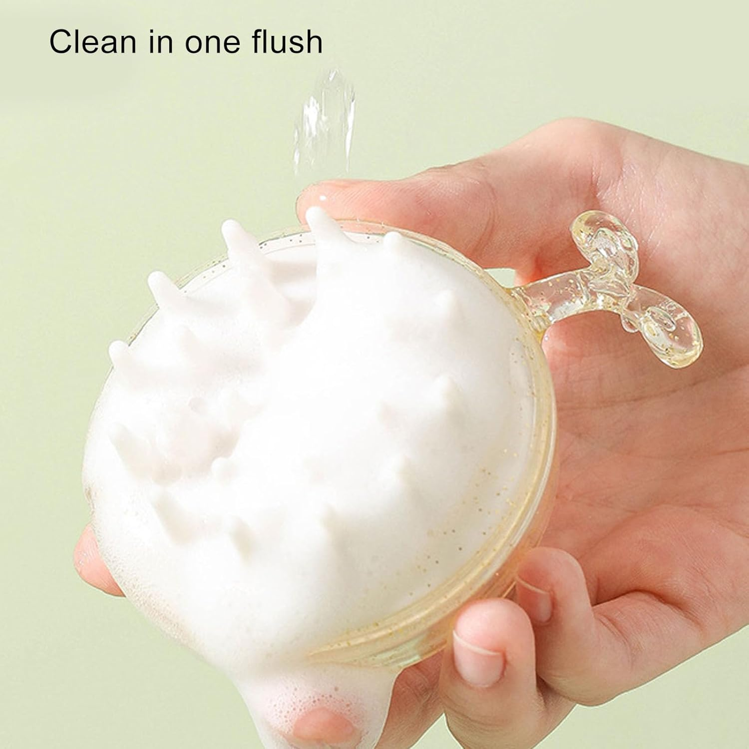 Hair Shampoo Brush Cute Whale Shape Liquid Storage Scalp Care Soft Rubber Massager Wet Dry Hair Scalp Scrubber Shower Hair Brush image number 4