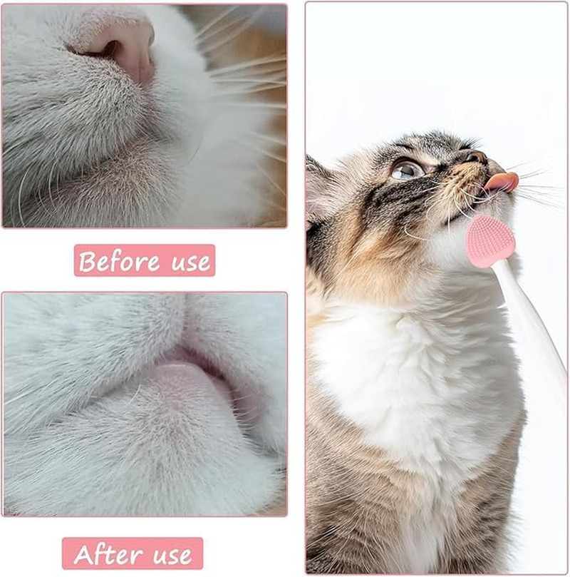 Ksngtixe 4Pcs Black Seed Soft Silicone Grooming Scraper - Double-Sided Cat Cleaning Tool for Chin Acne image number 2