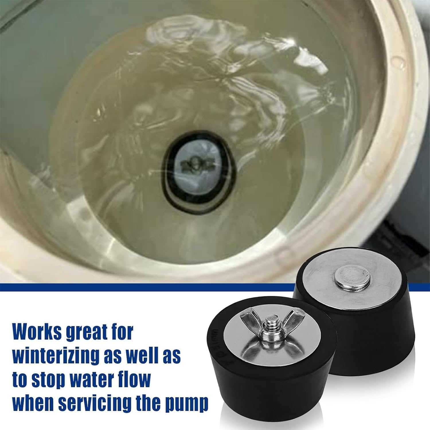 4 Pack Rubber Pool Plugs, 4 Sizes (25/32/38/51 MM) for Swimming Pool Inlet Nozzles, Prevent Frost Damage to Inground Pools Drain Pipes image number 5