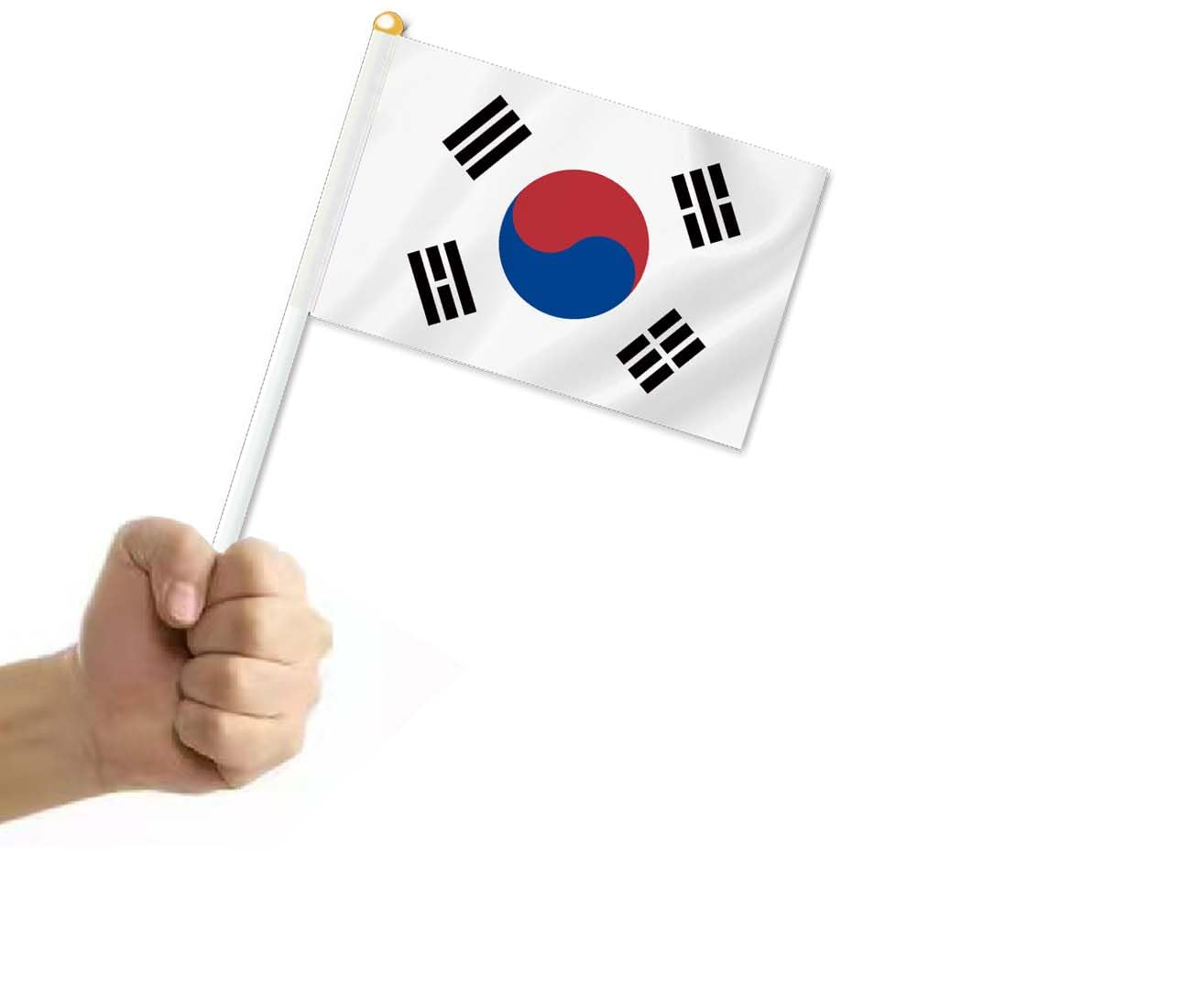 10 PCS Korea Handheld Small Flag, Korean Hand Held Mini Decor Decoration Banner image number 2