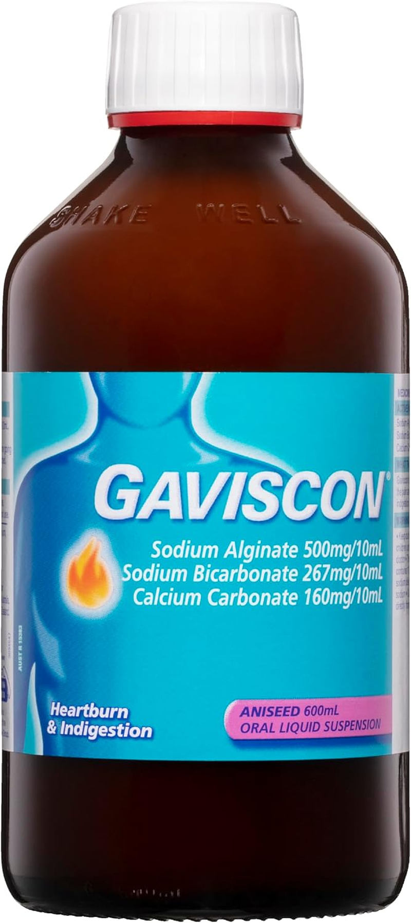 Gaviscon Core Aniseed Liquid Heartburn and Indigestion Relief, 600Ml image number 5