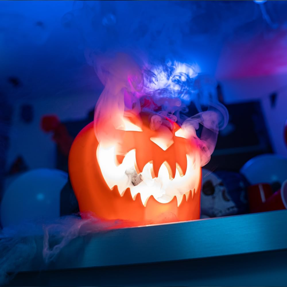 Beamz S553L Fog Machine Halloween Decoration with LED Pumpkin Head - 550 Watt Smoke Machine with 250 Ml Liquid, 2-In-1 with Halloween Pumpkin Decoration image number 1