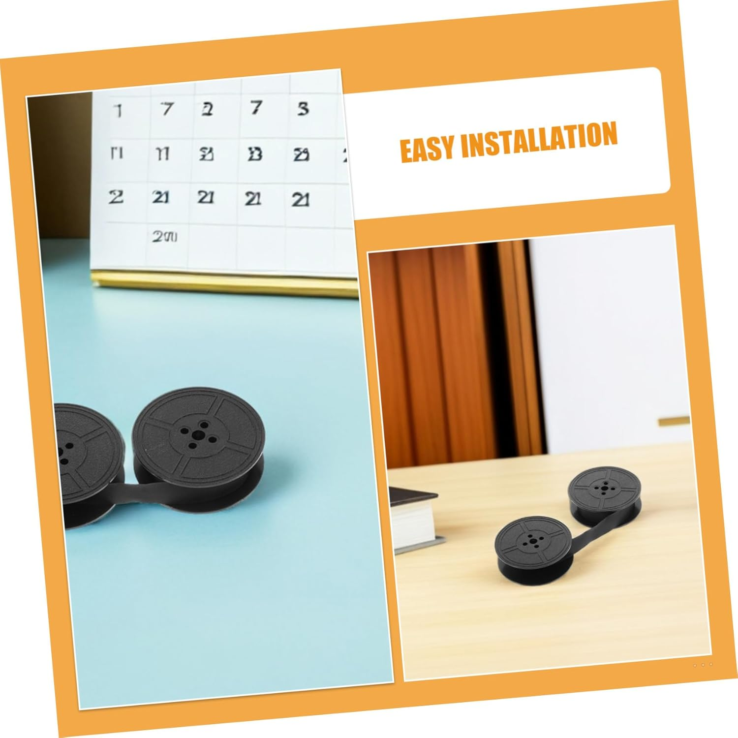 CAXUSD 3Pcs Twin Spool Typewriter Ink Ribbon Replacement for Models Nylon Compatible with Vintage Manual Typewriters for Home Office Use image number 4