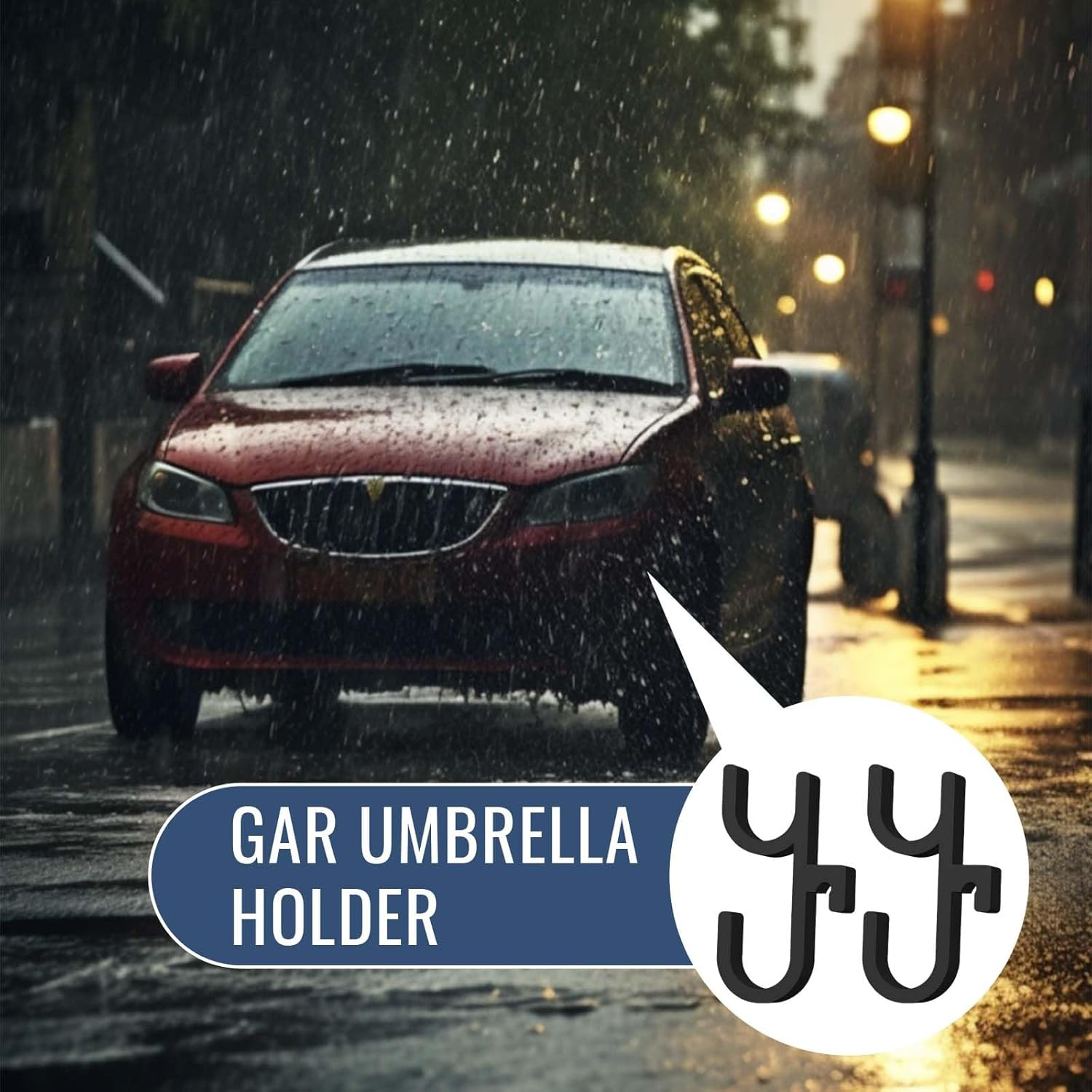 2Pcs Car Umbrella Hook, Multifunctional Car Organizer for Back Seat, Visor, Truck, Boat, Stroller, Wheelchair Accessories, Heavy Duty Non-Slip Auto Hanger image number 5