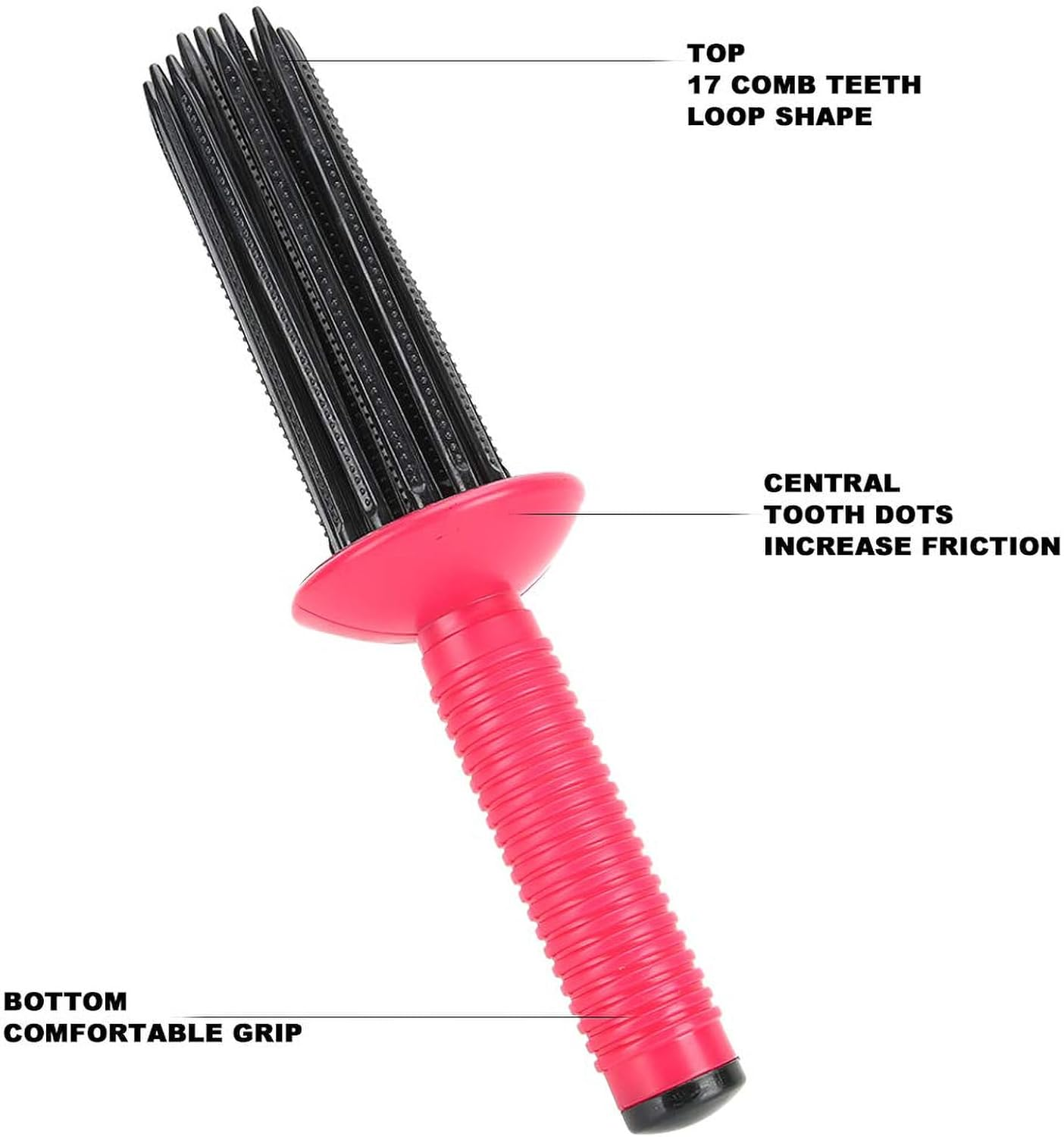Hot Air Curler | Non-Slip Ergonomic Hair Styling Curler Brush for Women | 2-In-1 Hot Air Comb for Curling & Volumising | Perfect for Home, Travel, Events, Dating, Stage Use image number 4