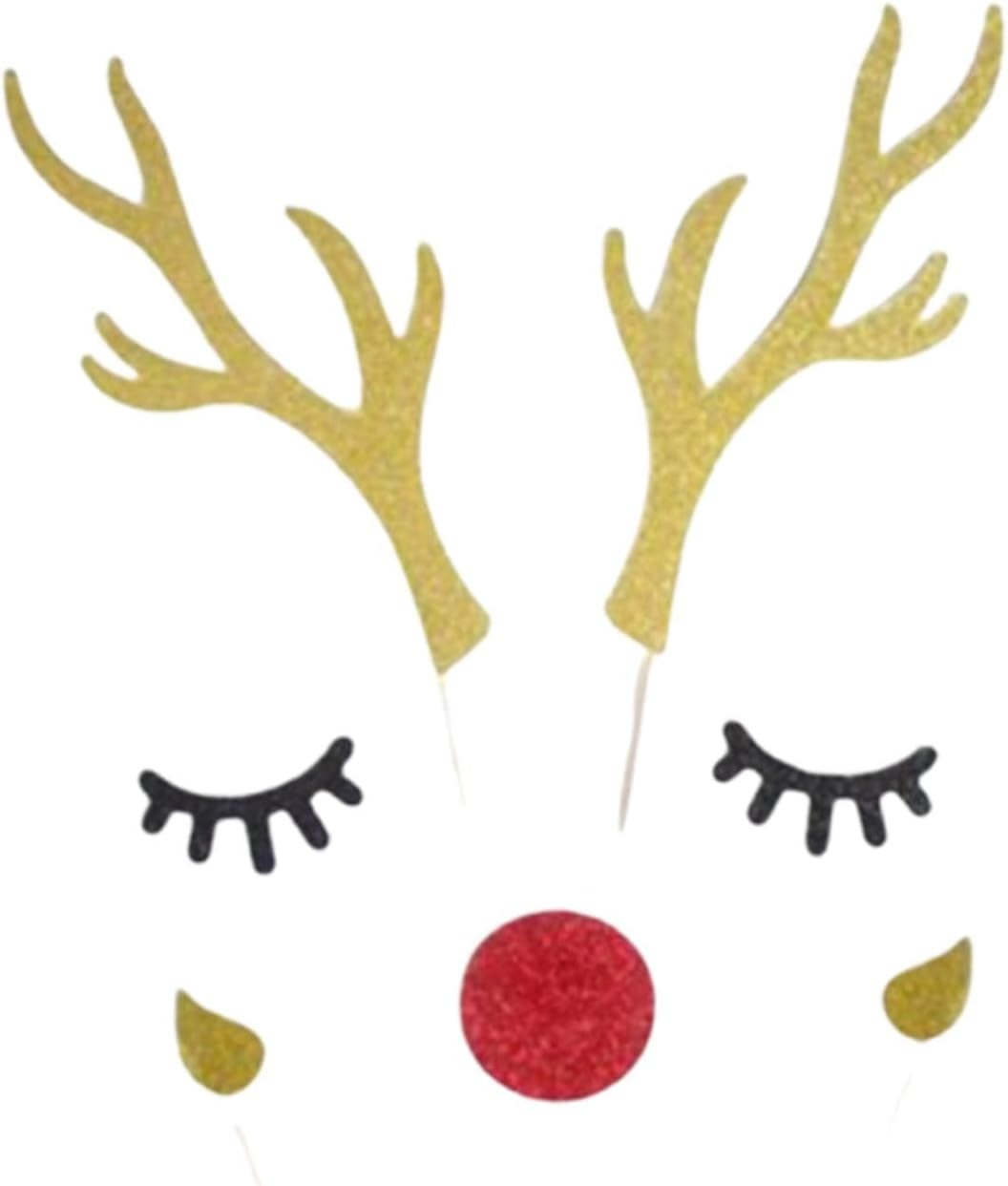 Deer Antler Cake Topper, Cake Decoration Cake Topper Deer Antler Decor, Safe Cake Decorating Supplies Festive for Wedding Birthday image number 2