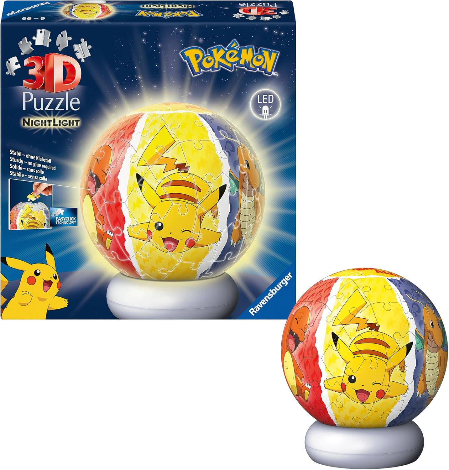 3D Puzzle-Ball Nachtlicht Pok&eacute;mon: Erleben Sie Puzzeln in Der 3. Dimension!