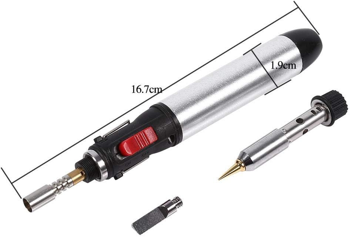 Pen Type Gas Soldering Iron, 4 in 1 Cordless Butane Gas Soldering Iron Kit Temperature Adjustable Welding Torches Tool, Soldering Tools image number 6