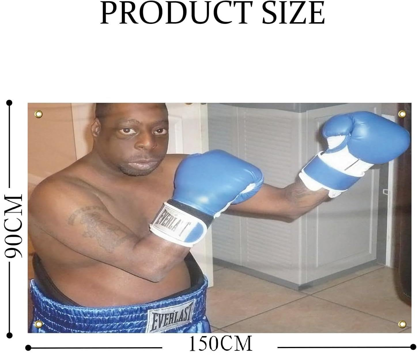 Boxing Green Lester Flag,150 * 90 Cm,Polyester Thickness, Fade Resistant, Brass Grommets, Canvas Header, Indoor/Outdoor, Beetlejuice Lester Green Boxing Flag for Room Man Cave Frat Wall