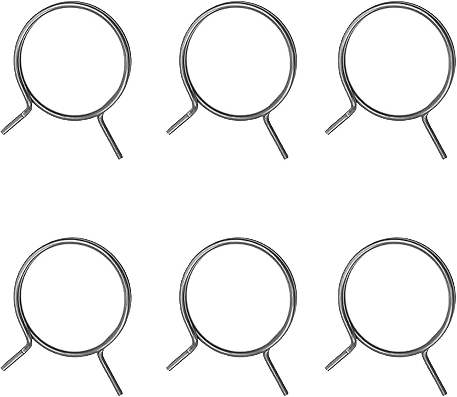 6Pcs Door Handle Springs Replacement,Round Head Design Door Handle Springs 2-Turn Coil Steel Spring Repair Set Door Lock Internal Spring Repair(Dia 30Mm) image number 3