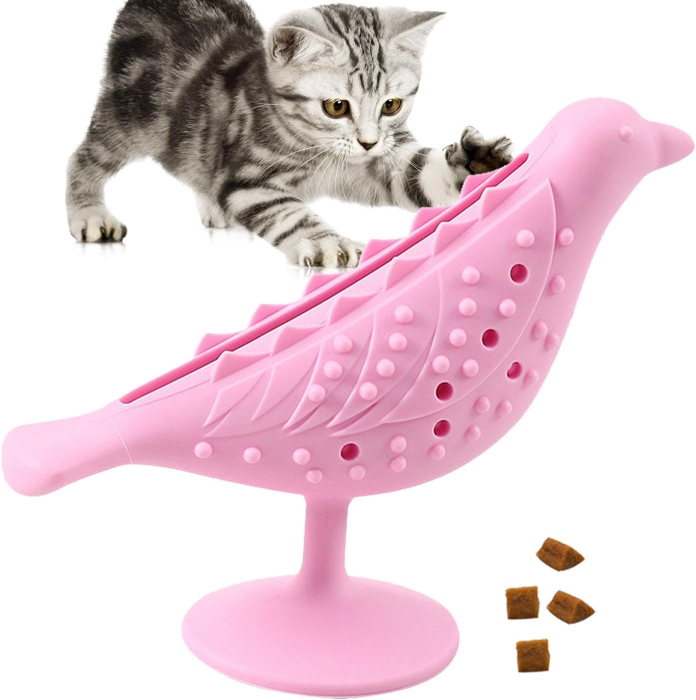 Kitten Chew Toy, Bite-Resistant Cat Toothbrush Chewing Toy, Cats Lick Interactive Toy, Leaking Food Device for Controls Food Intake, Relieve Stress image number 3