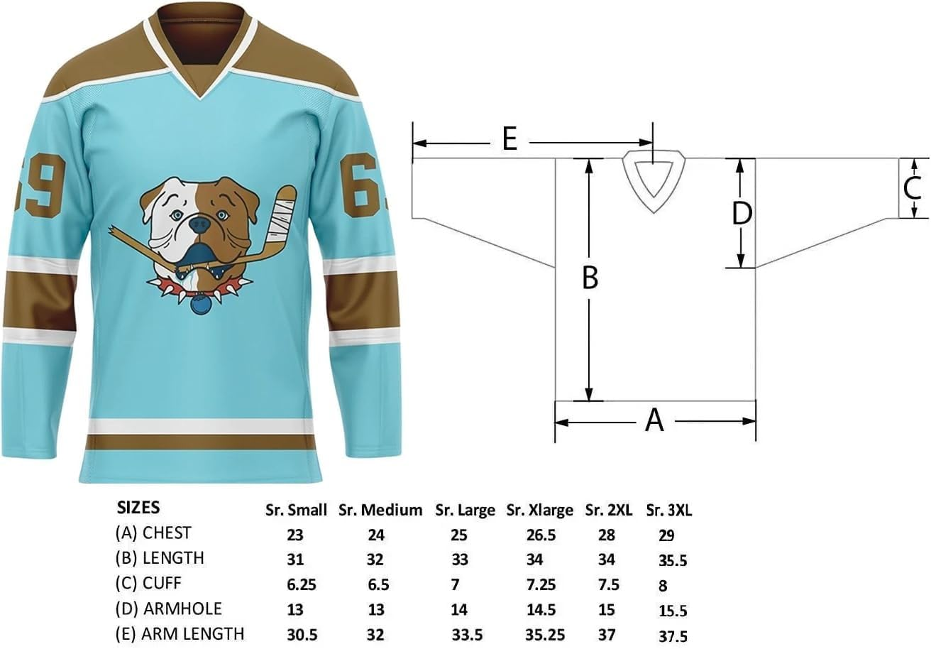 Tronx Shore 69 Sudbury Blueberry Bulldogs Adult Fan Hockey Jerseys