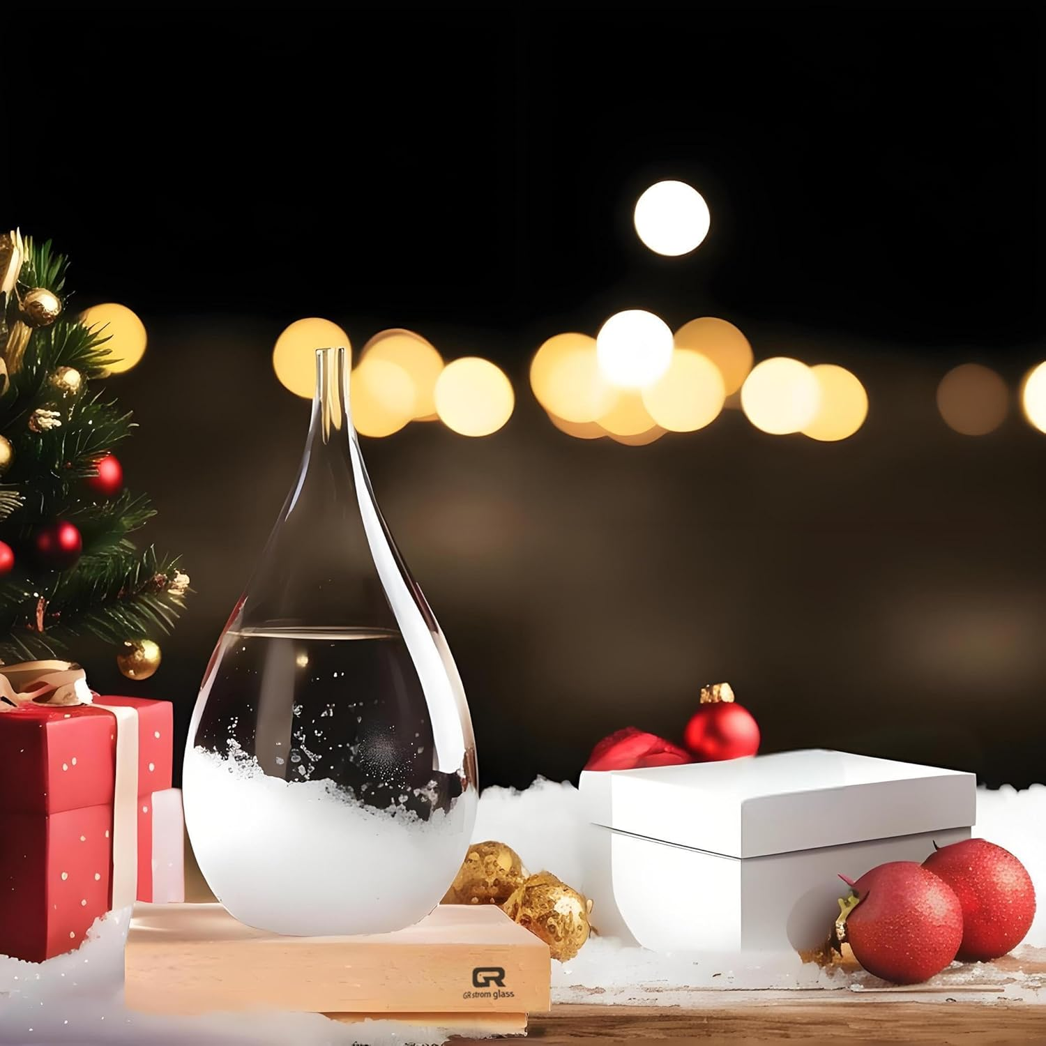 Storm Glass Weather Forecast Bottle - Snow Globes Barometer,Cloud Storm Weather Station,Decorative Weather Predictor, Home and Office Decor, Unique Gift Idea (X-Large) image number 5