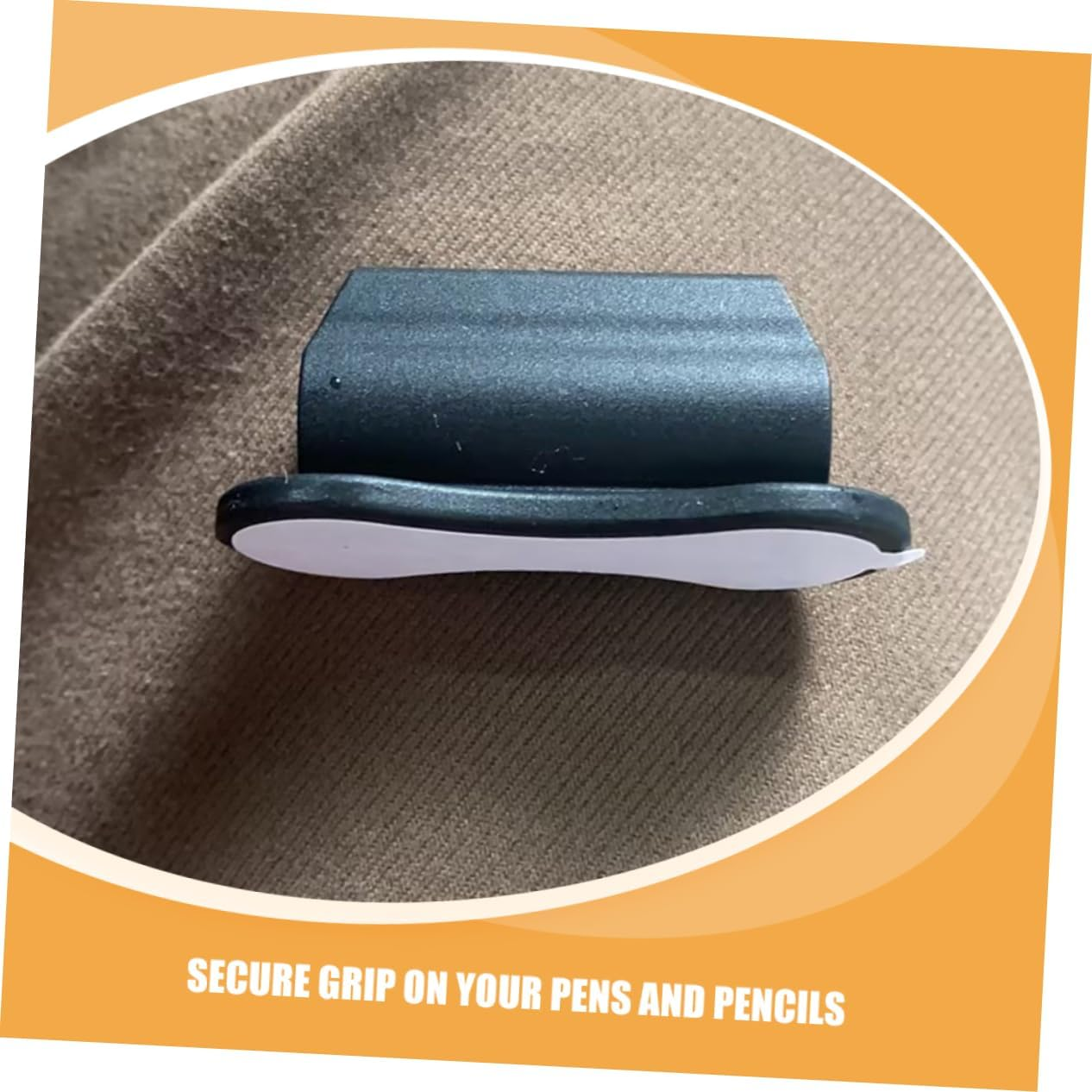 GANAZONO 6Pcs Silicone Pencil Shaped Pen Holders for School Supplies Adhesive Desk Stationery Office Storage Boys and Girls Desk Classroom Organizer