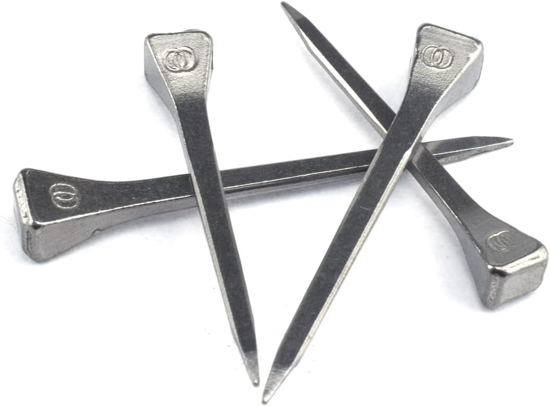 Aifeier ET Stainless Steel Horseshoe Nails Horse Hoof Nails Fix Lead and Glass Stop Blocks for Horse Racing Training Riding Equestrian Sporting, 20X1.77 Inch & 20X2 Inch image number 4