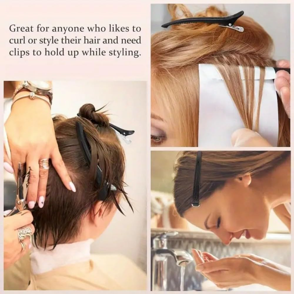 Pack of 6 Section Clips, Hairdresser Clips, Hair Clips, Women'S Hair Clips, Curler Clips, No-Trace Section Clips, Professional Salon Hair Clips image number 5