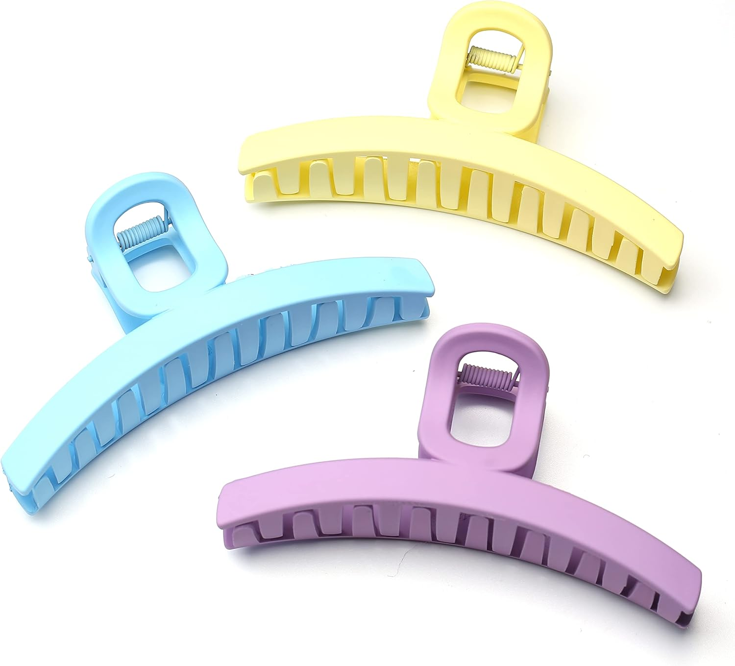 Large Matte Cross Hair Clip Beautiful Women'S Hair Clip Headpiece Elegant Hair Accessory (Yellow)