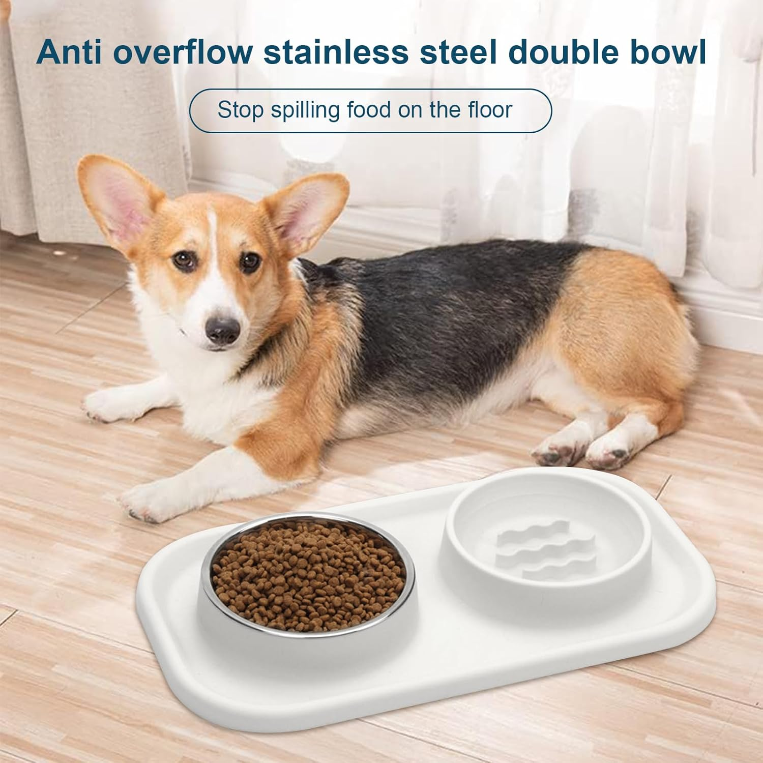 Cat Bowl, Food Bowl, Stainless Steel Bowl, Silicone Bowl, Travel Bowl, Pet Food, Water Bowl image number 3