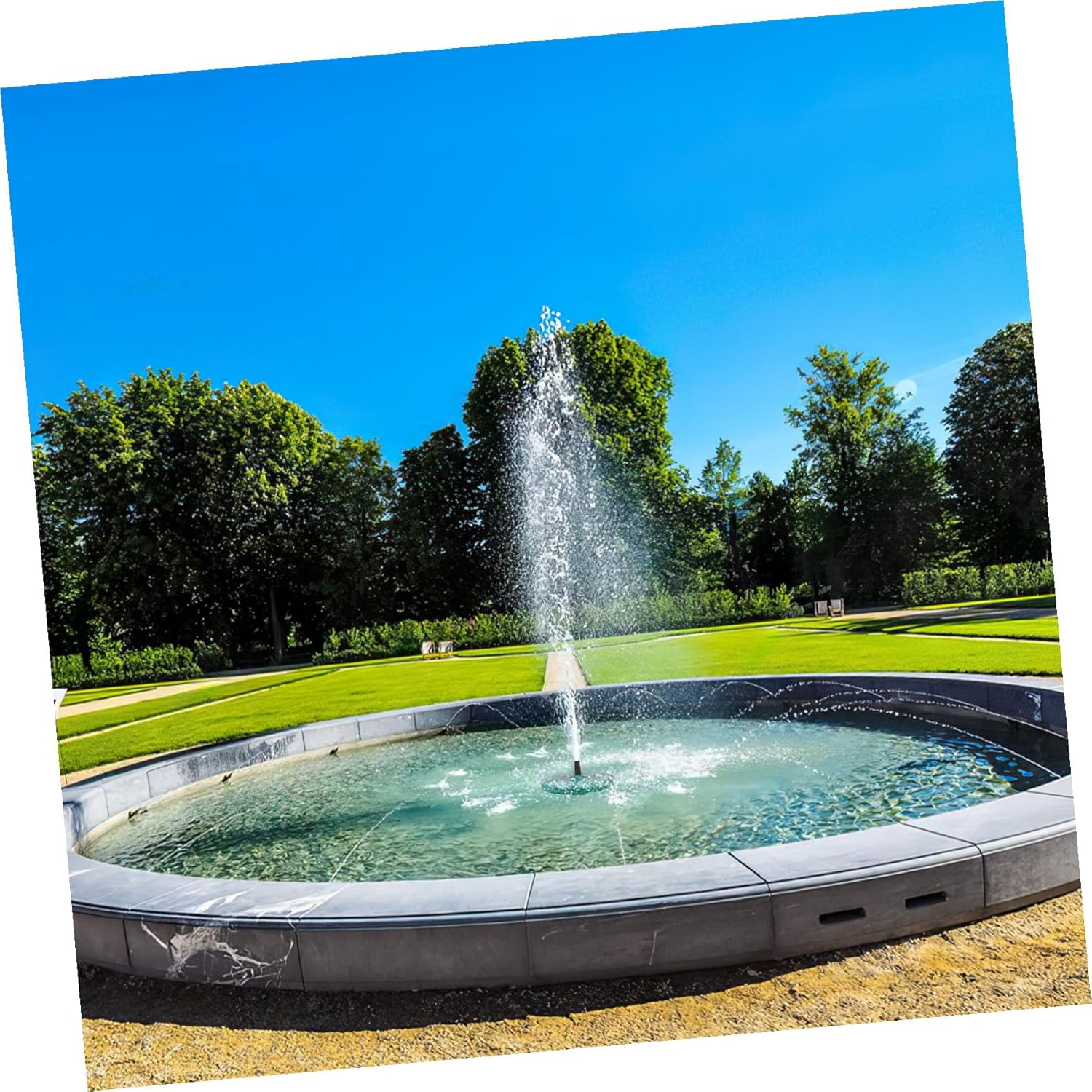 Solar Garden Fountain Pump with Floating Design RGB Colorful Lights Fountain Heads Water Shortage Protection for Bird Baths and Outdoor Pools